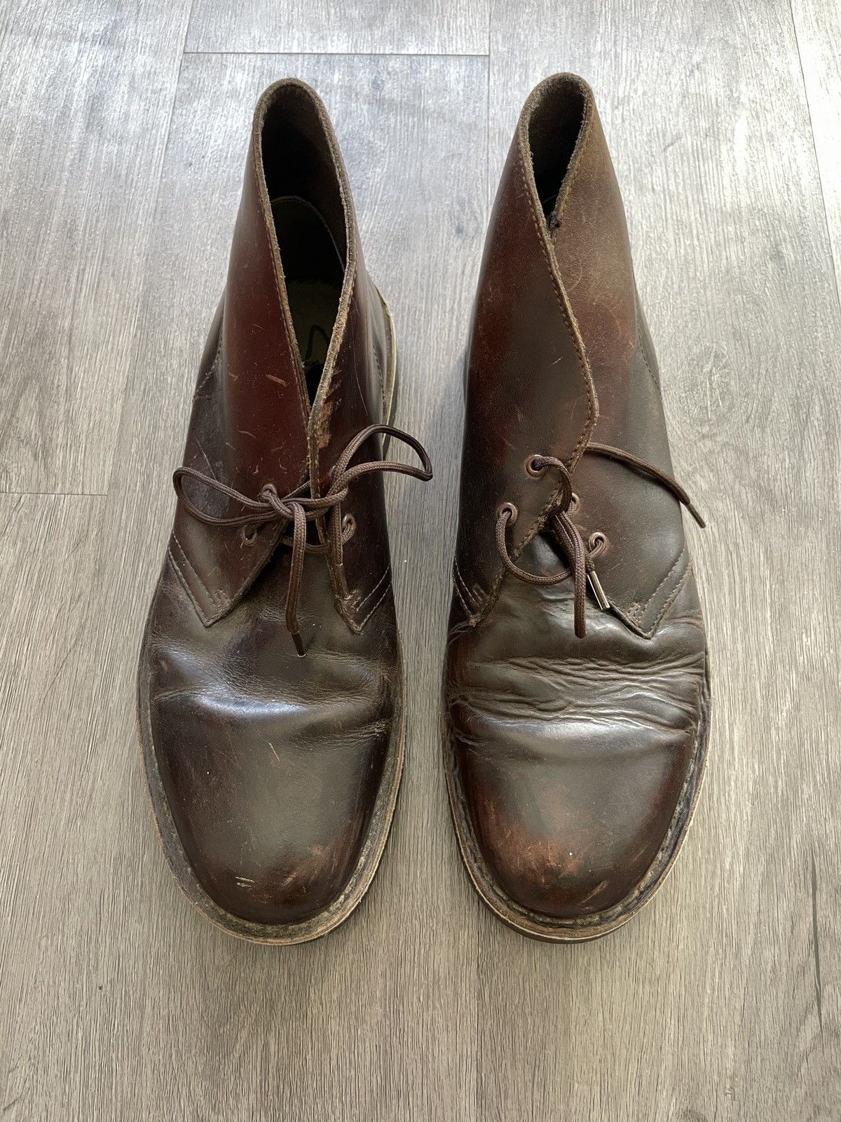 Clarks Clark’s “Leather” Mid Lace-up Shoes (Sz.9.5) Size US 9.5 / EU 42-43 - 2 Thumbnail