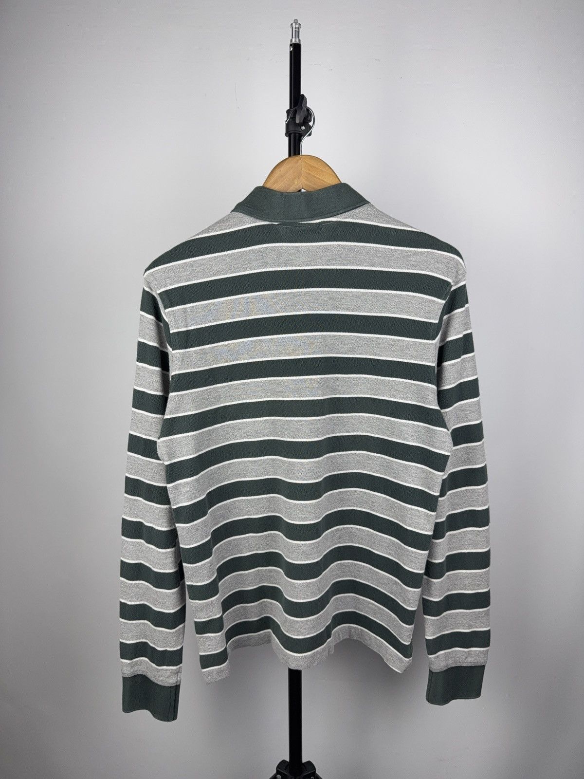 Kappa × Vintage Vintage Kappa La Polo Striped Long Sleeve Rugby Shirt Green Size US M / EU 48-50 / 2 - 7 Thumbnail
