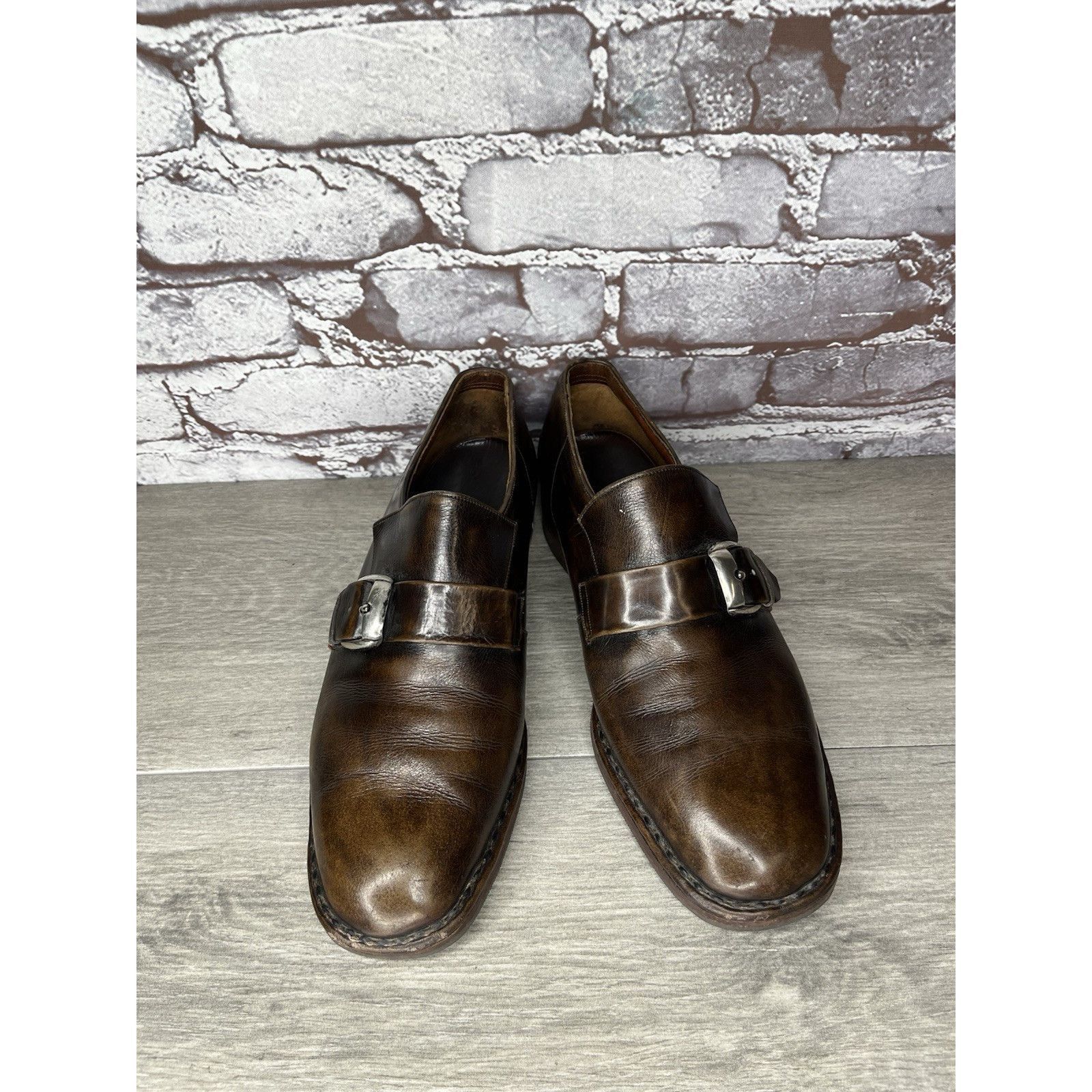 Barker Barker Dark Brown Leather Monk Dress Loafers England Shoes M Size US 7 / EU 40 - 16 Thumbnail