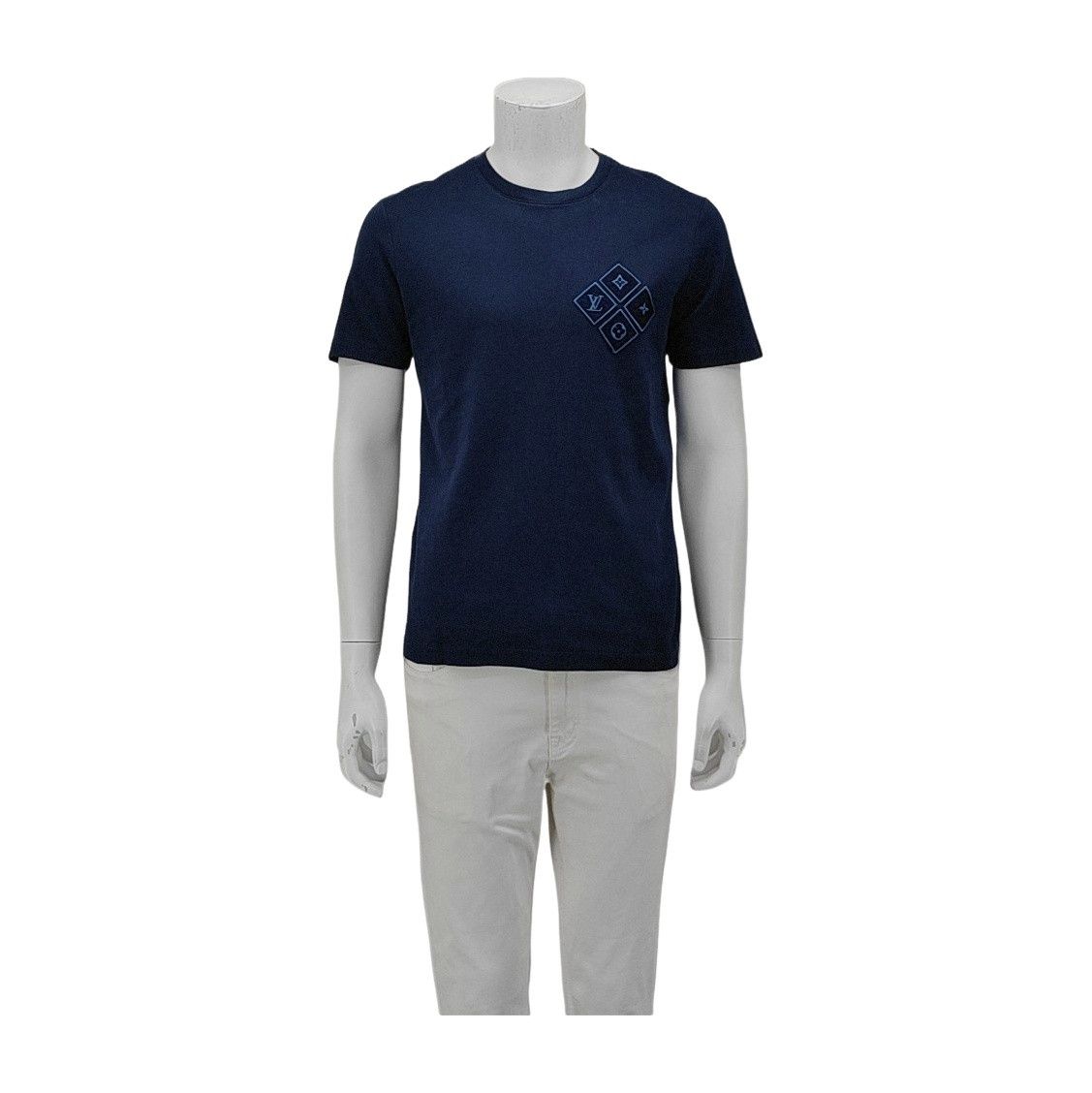 Louis Vuitton ネイビー Tシャツ Mサイズ Louis Vuitton Louis Vuitton Blue Logo T-shirt Size M-yf | Grailed