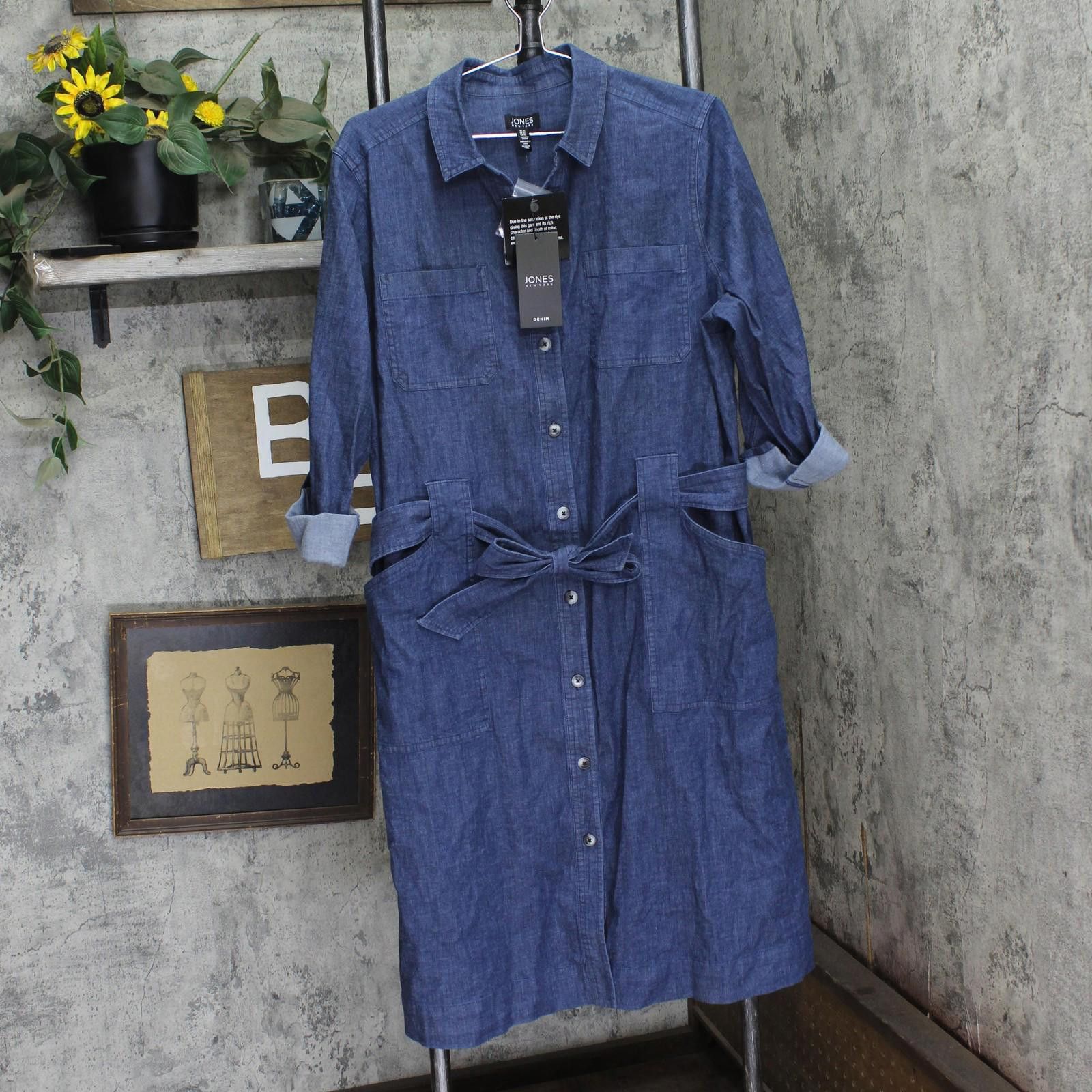 jones new york blue dress Jones New York Flutter Sleeve Tiered Midi Dress