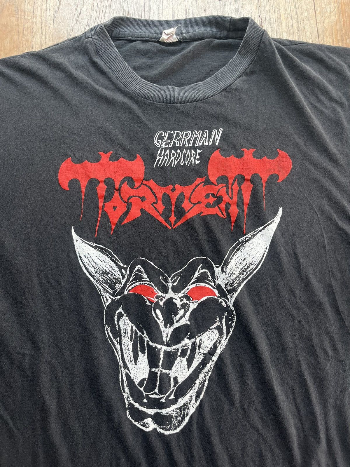 Band Tees × Vintage Vintage TORMENT Das Neue GERRMAN HARDCORE 1989’s T-shirt Size US L / EU 52-54 / 3 - 6 Thumbnail