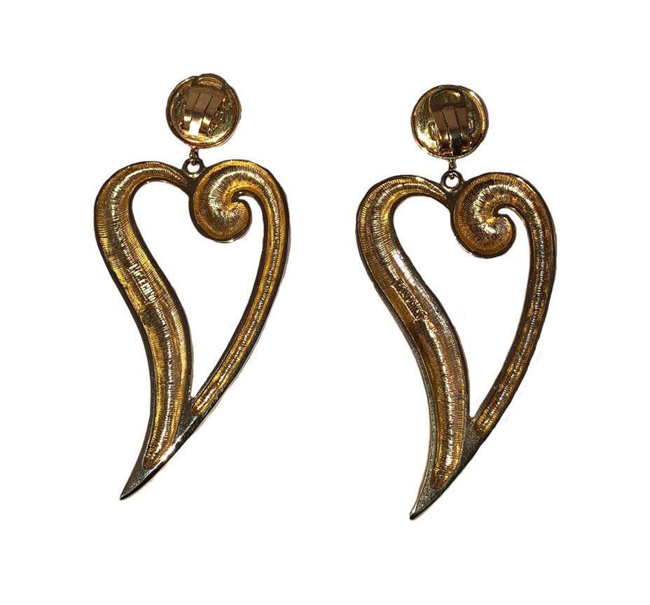 Moschino Runway Moschino Massive Heart Cut Out Earrings Size ONE SIZE - 4 Thumbnail