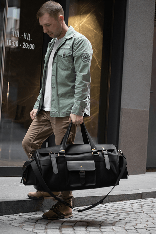 Handmade Leather travel bag "BISON" Size ONE SIZE - 1 Thumbnail