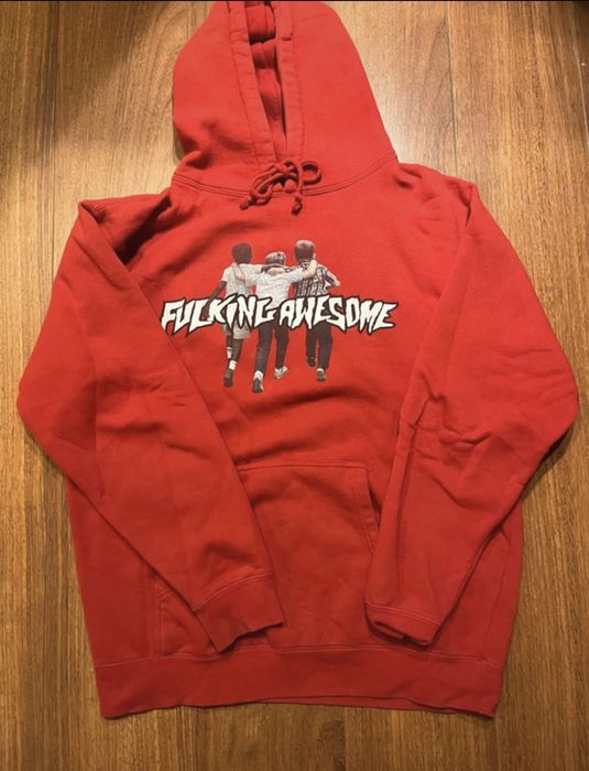 Fucking Awesome Friends hoodie RED | Grailed