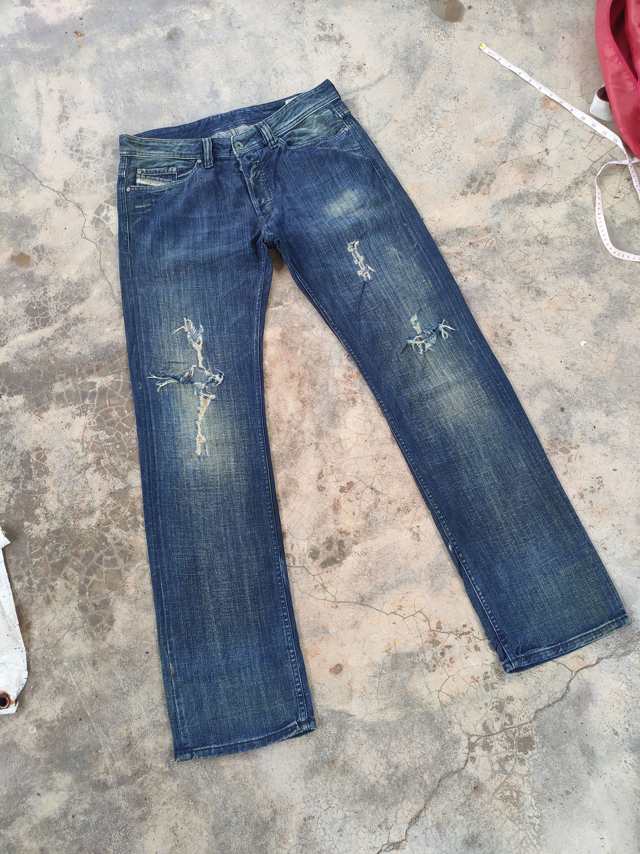 Diesel W34×34 VINTAGE DIESEL FADED RIPPED JEANS DENIM PANTS Size US 34 / EU 50 - 2 Thumbnail