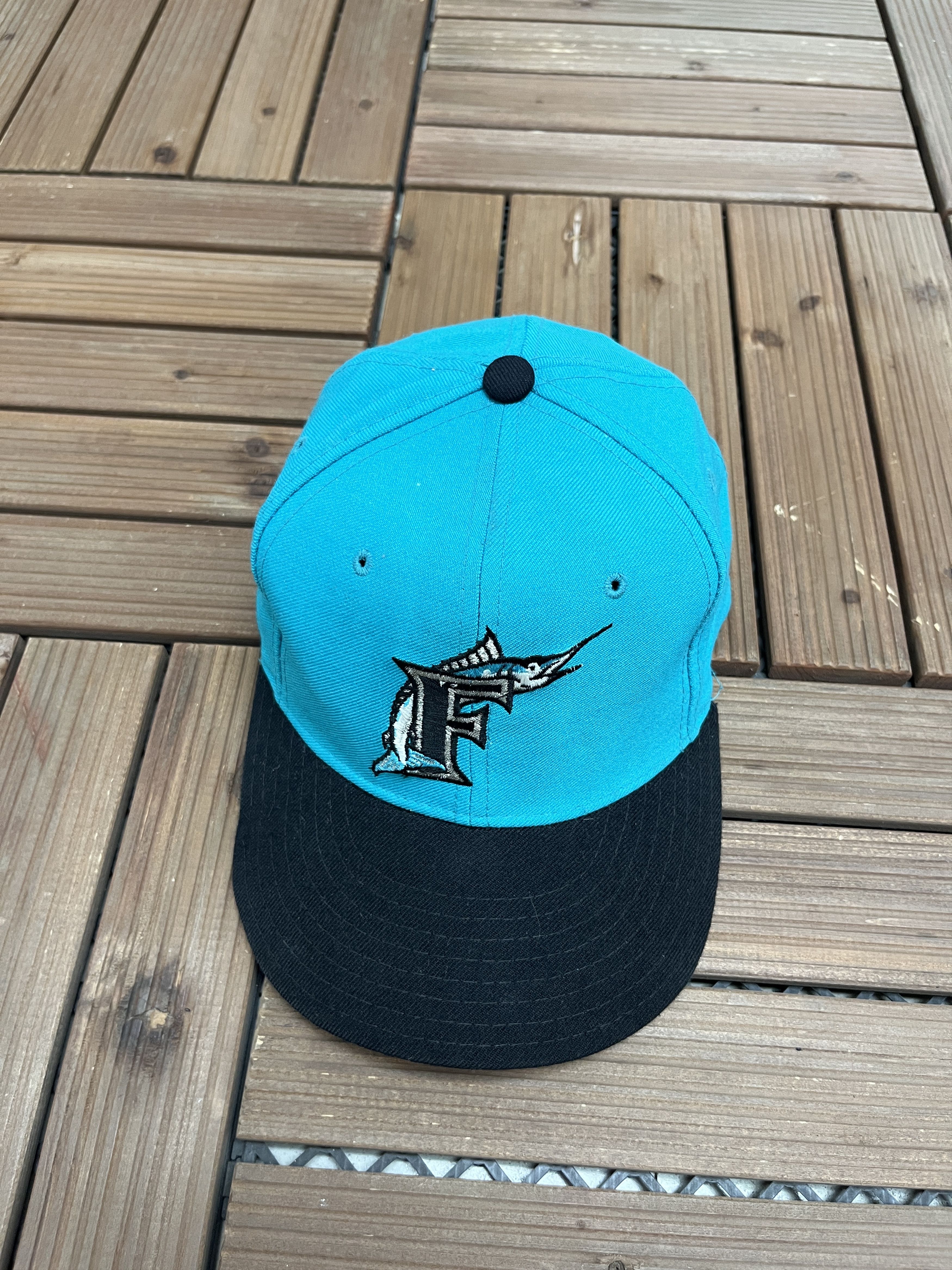 New Era × Vintage Florida Marlins Embroidered Vintage Hat Cap Size 7 1/8 Size ONE SIZE - 1 Thumbnail