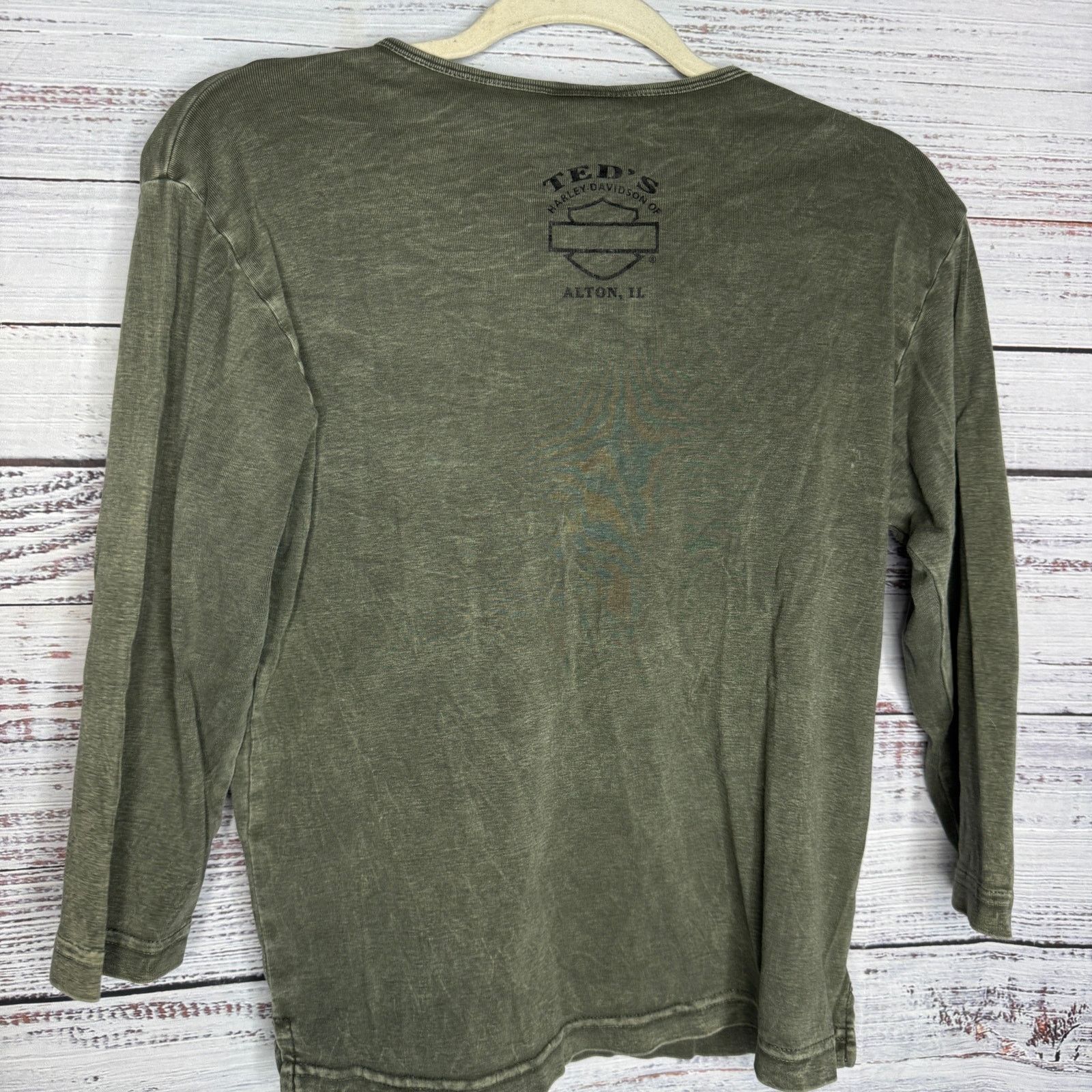 Harley Davidson Harley Davidson Y2K Long Sleeve Shirt Womens LG Size L / US 10 / IT 46 - 3 Thumbnail