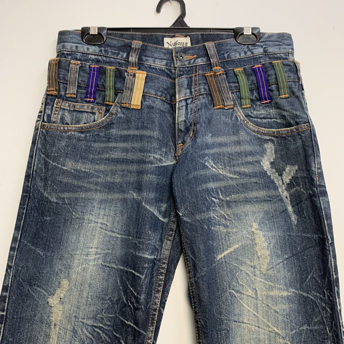 If Six Was Nine × Japanese Brand Nylaus Denim Rare Rainbow Belt Loop Jeans Size US 32 / EU 48 - 3 Thumbnail
