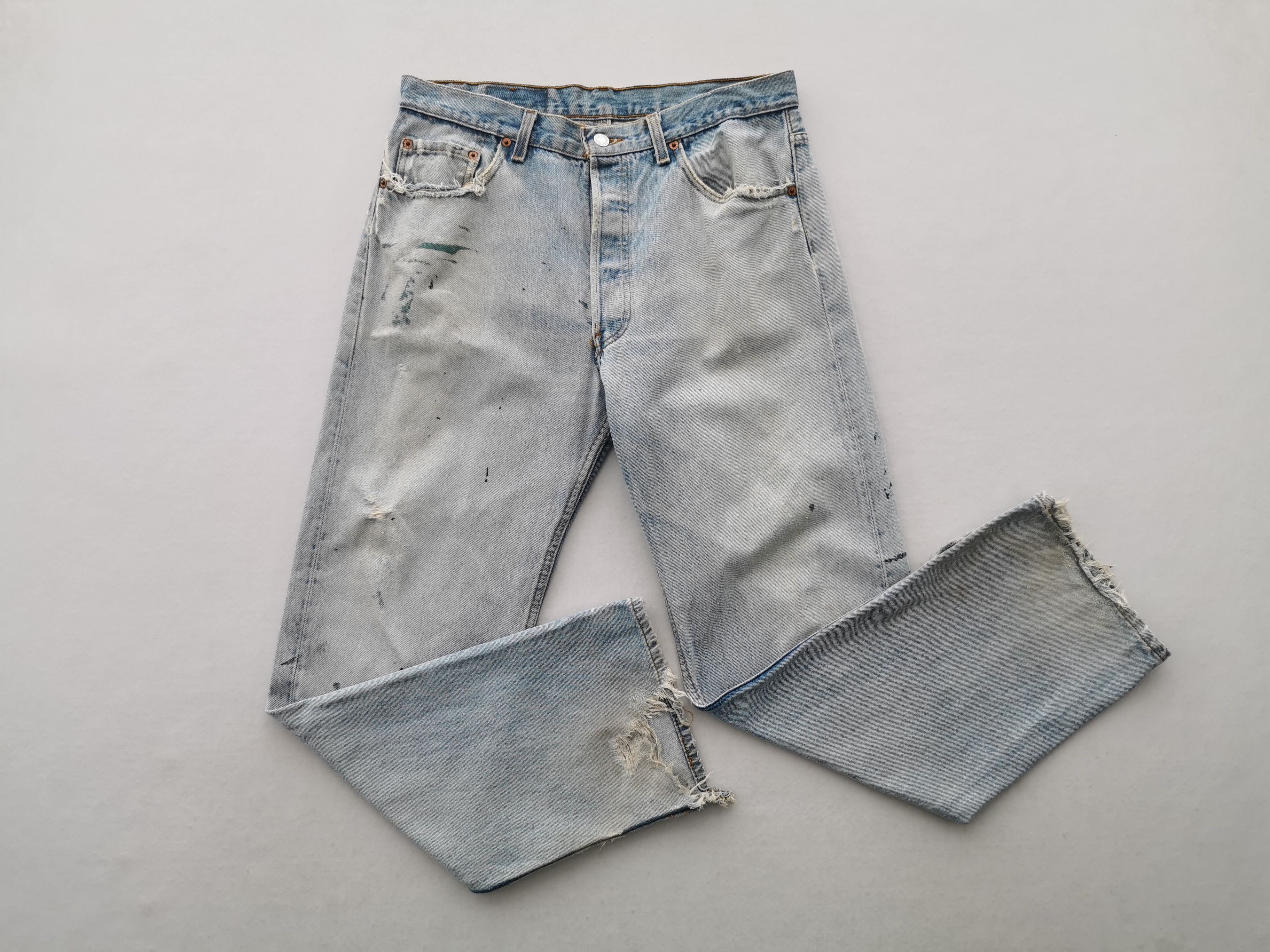Levi's Distressed Vintage 90s Levis Lot 501 Denim Size 33/34x30 Size US 33 - 4 Thumbnail