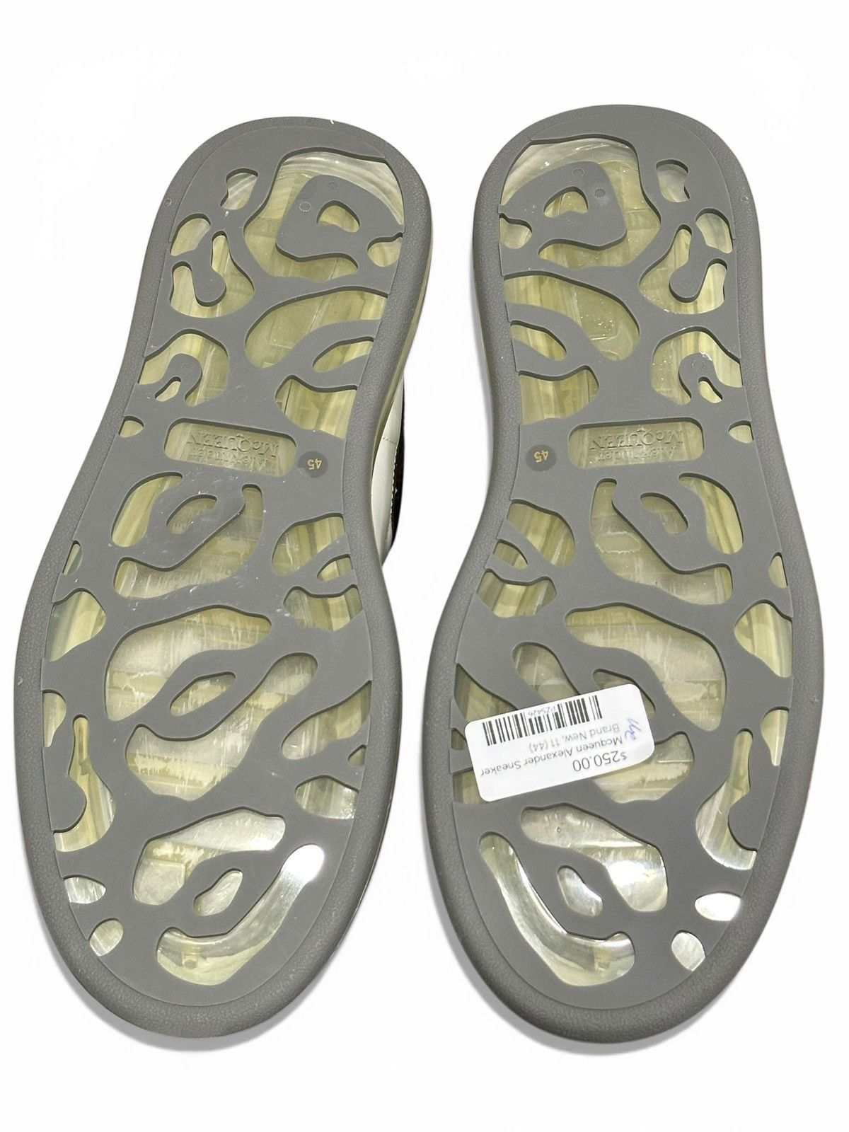 Alexander McQueen Alexander McQueen Clear Sole Snakeskin Sneakers Size US 12 / EU 45 - 7 Thumbnail