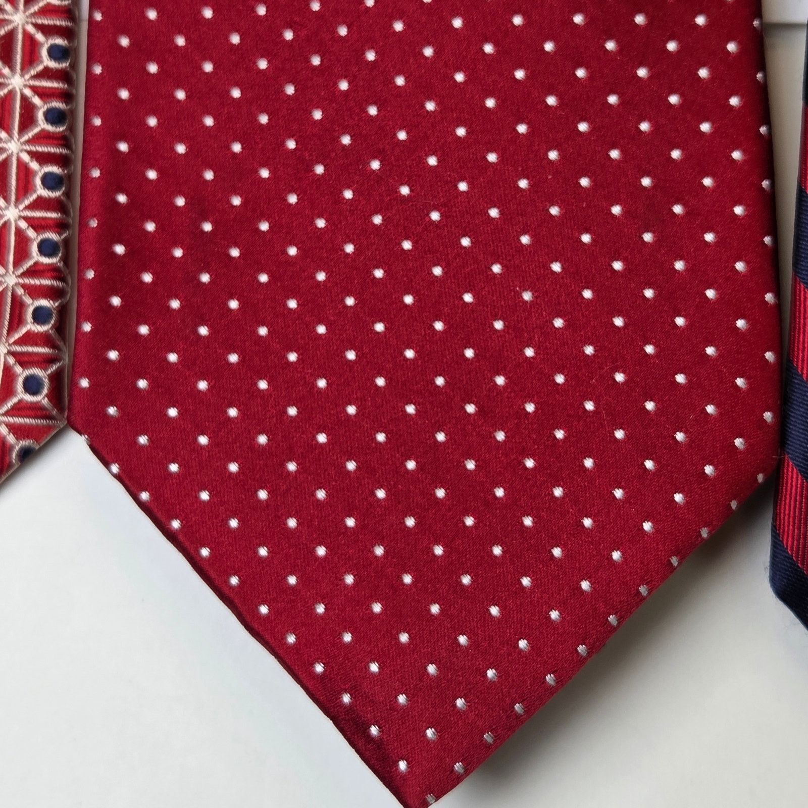 Tommy Hilfiger Tommy Hilfiger Red Silk Tie Lot 4 USA Wide 3.75" Contrast Size ONE SIZE - 4 Thumbnail