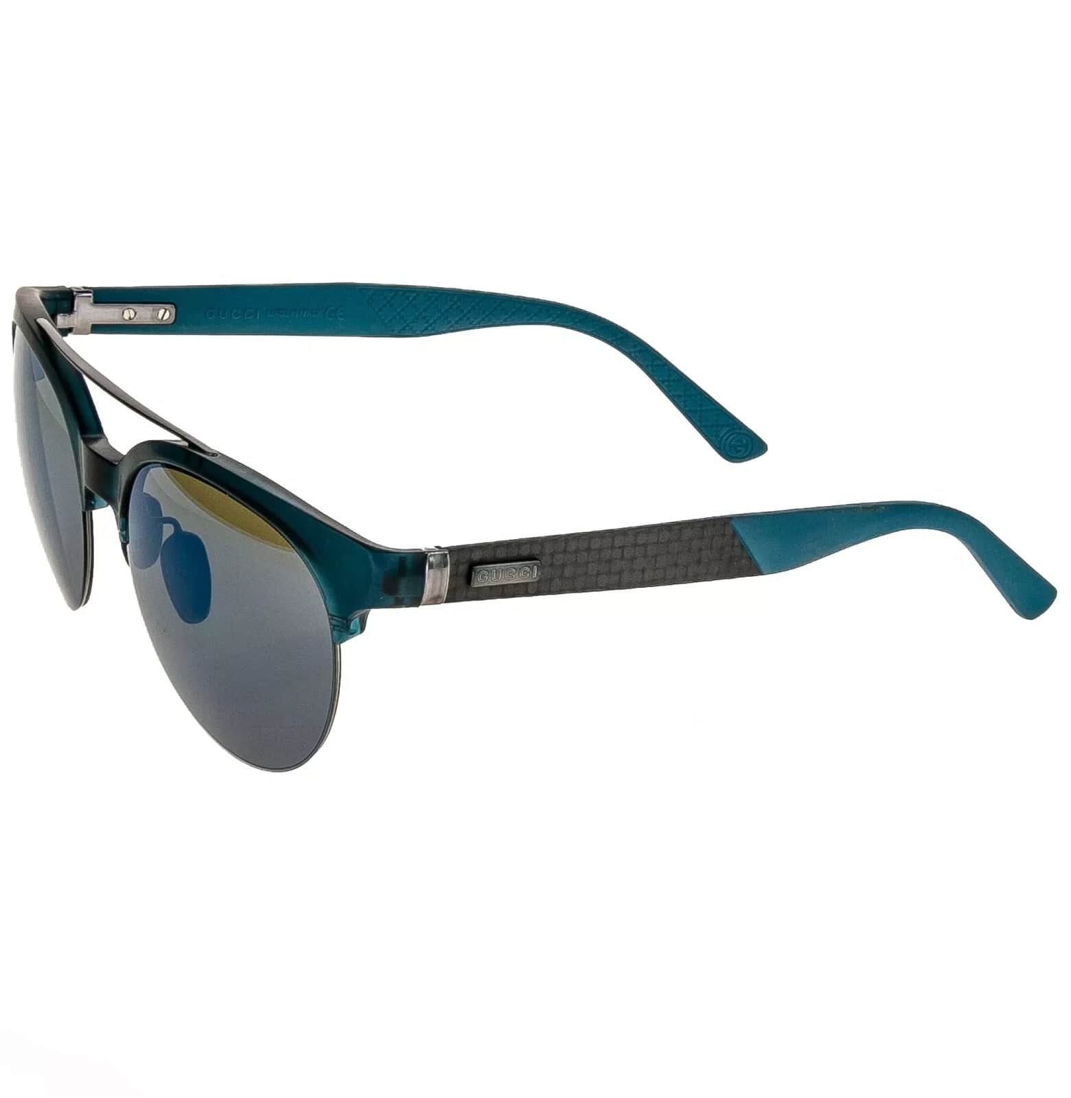 Gucci GUCCI Round GG1069S Matte Blue Unisex Sunglasses 1069 Size ONE SIZE - 6 Thumbnail