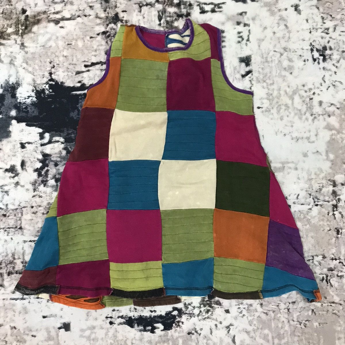 Custommade × Japanese Brand Nepaile Custommade Patchwork Multicolor Sleeveless Dress Size S / US 4 / IT 40 - 8 Thumbnail