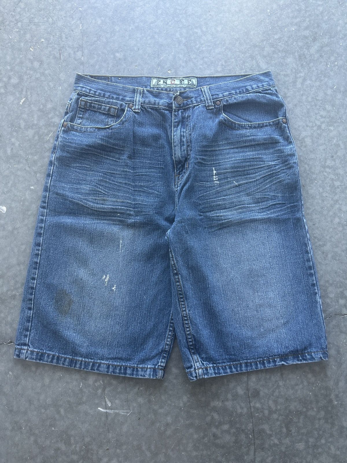 Vintage Vintage Y2K Emcee Baggy Jean Shorts Embroidered Size US 35 - 4 Thumbnail