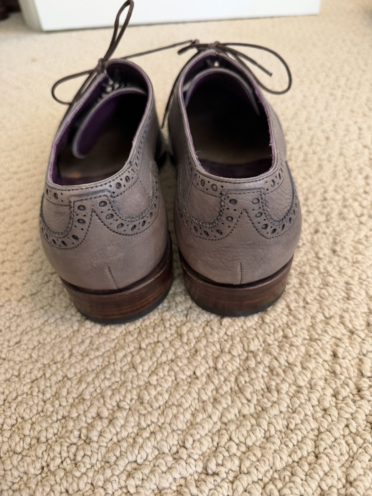 Carmina Carmina Gray Wingtip Sz 11 (fits like 11.5 US) Size US 11.5 / EU 44-45 - 5 Thumbnail