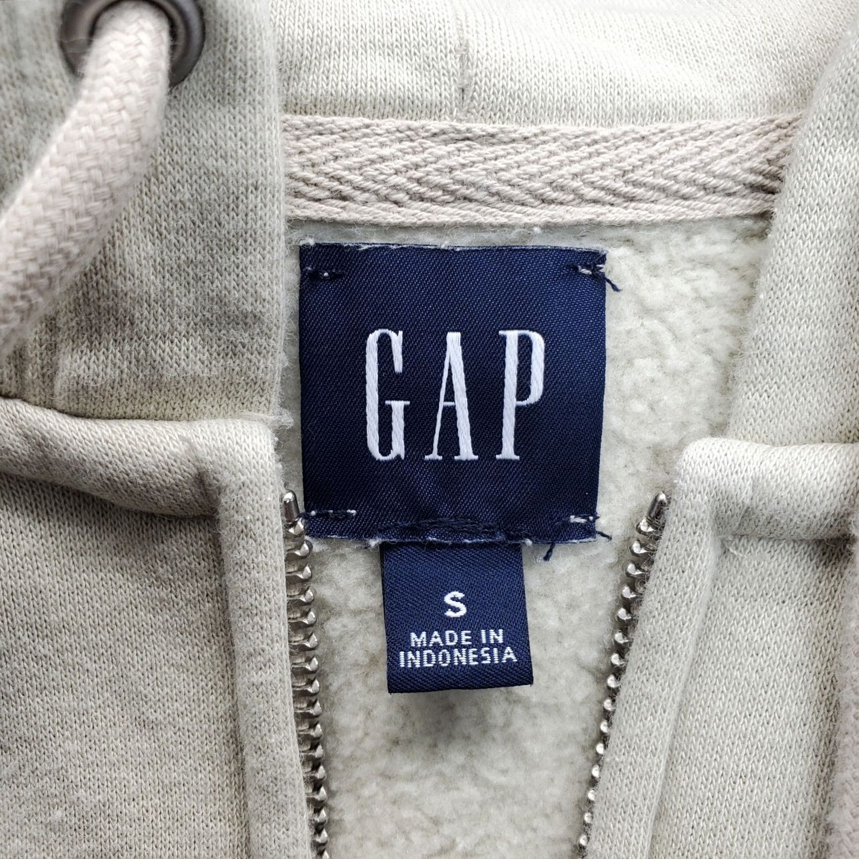 Gap Gap Hoodie Women S Tan Embroidered Logo Full Zip Lined Pockets Activewear Casual Raglan Sleeves Size S / US 4 / IT 40 - 5 Thumbnail