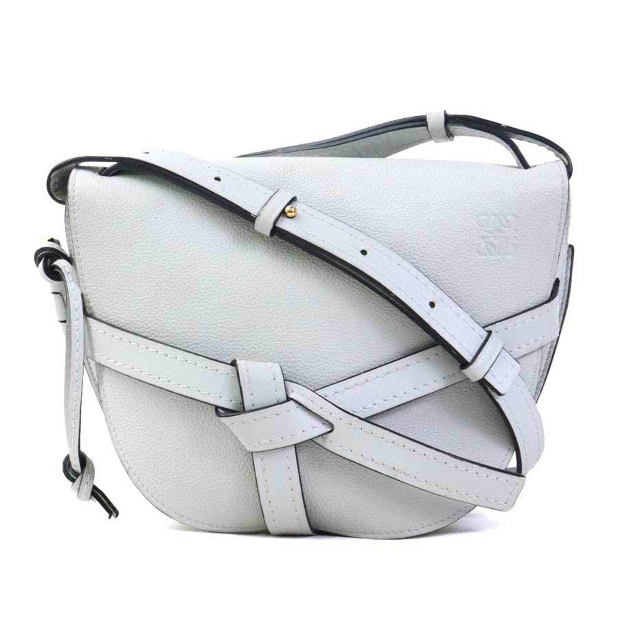 Loewe Loewe Gate Bag Small Crossbody Shoulder Bag, Leather, Light Blue Gold, Women's, e61844a Size ONE SIZE - 1 Thumbnail