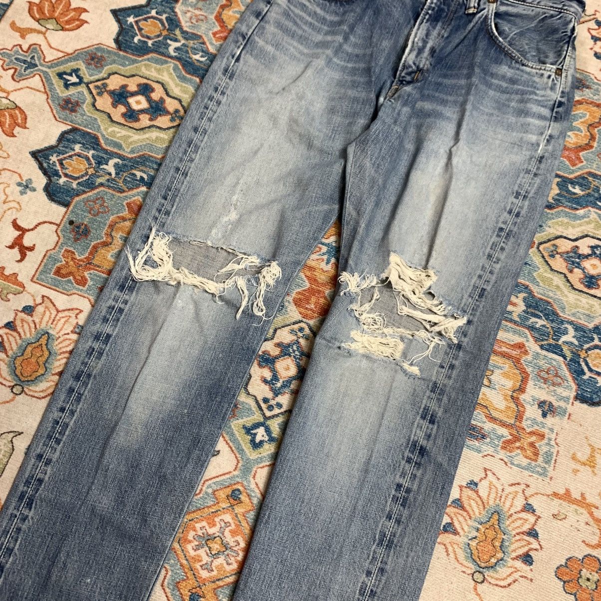 Edwin vintage 90s Edwin 505 distressed selvedge redline jeansdenim Size US 30 / EU 46 - 5 Thumbnail
