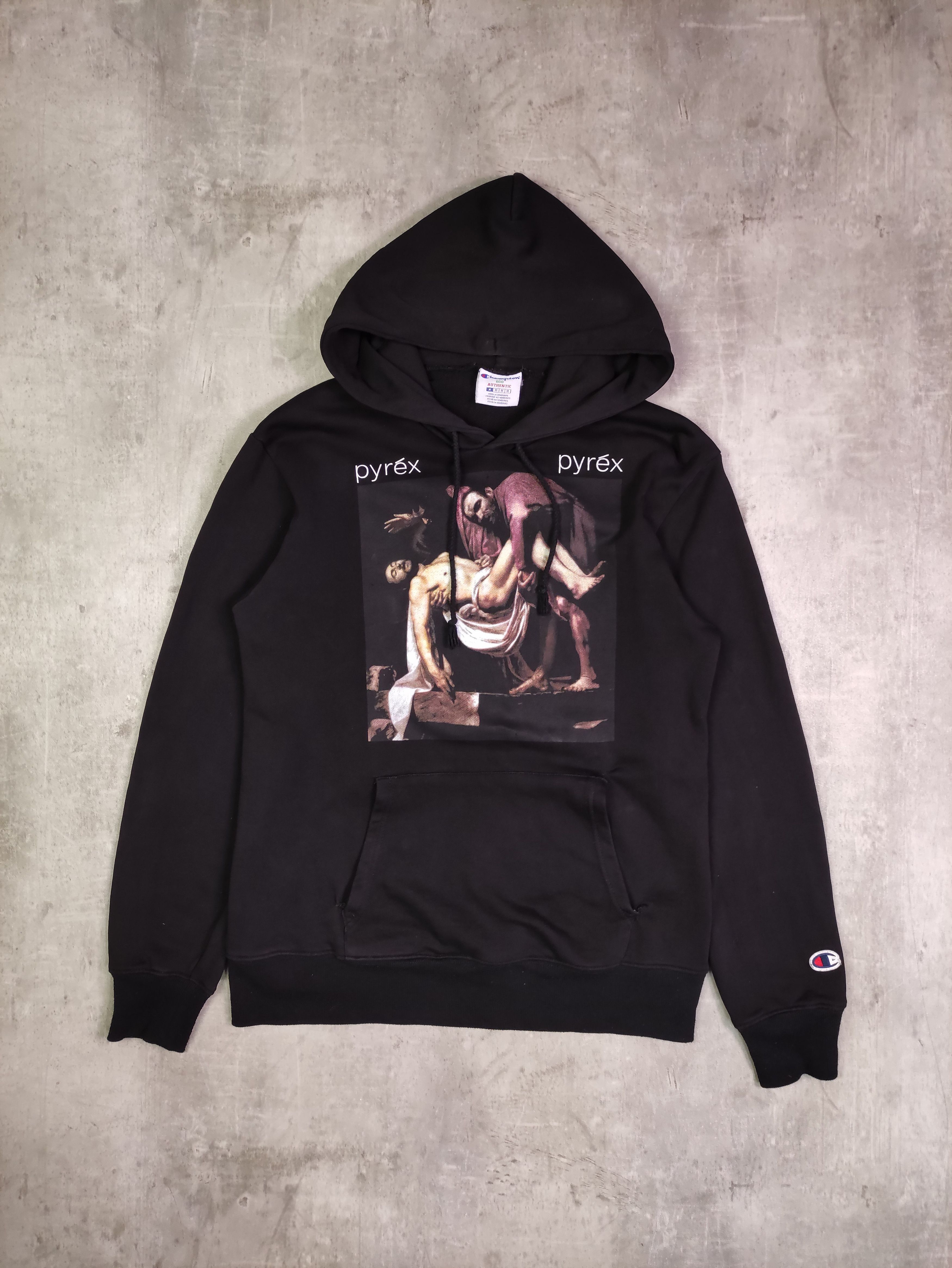 Champion Pyrex Vision Virgil Abloh Pyrex X Champion Entombment Of Christ Hoodie Grailed