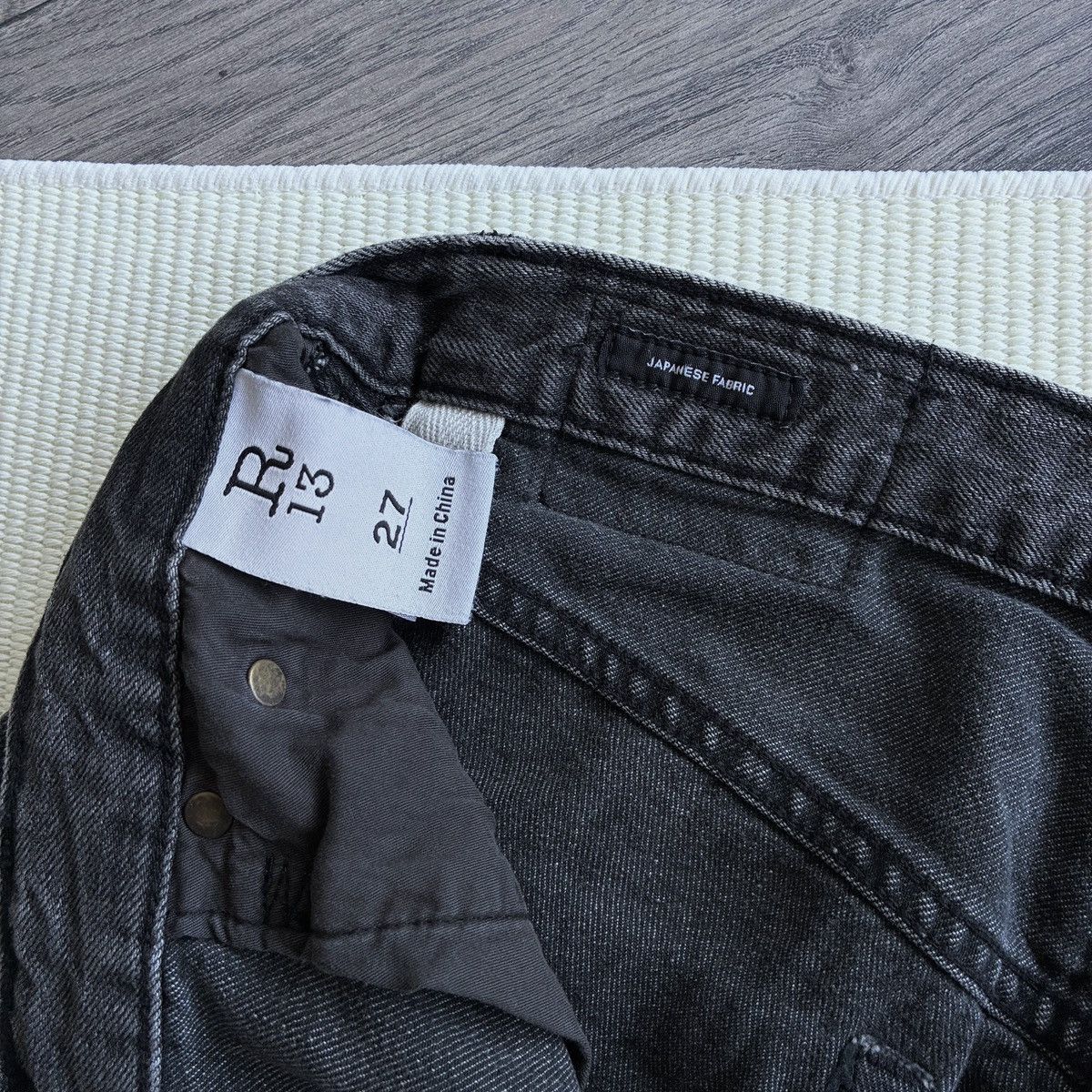 R13 R13 Shirring Jane Kane Black Jeans Size 28" / US 6 / IT 42 - 6 Thumbnail