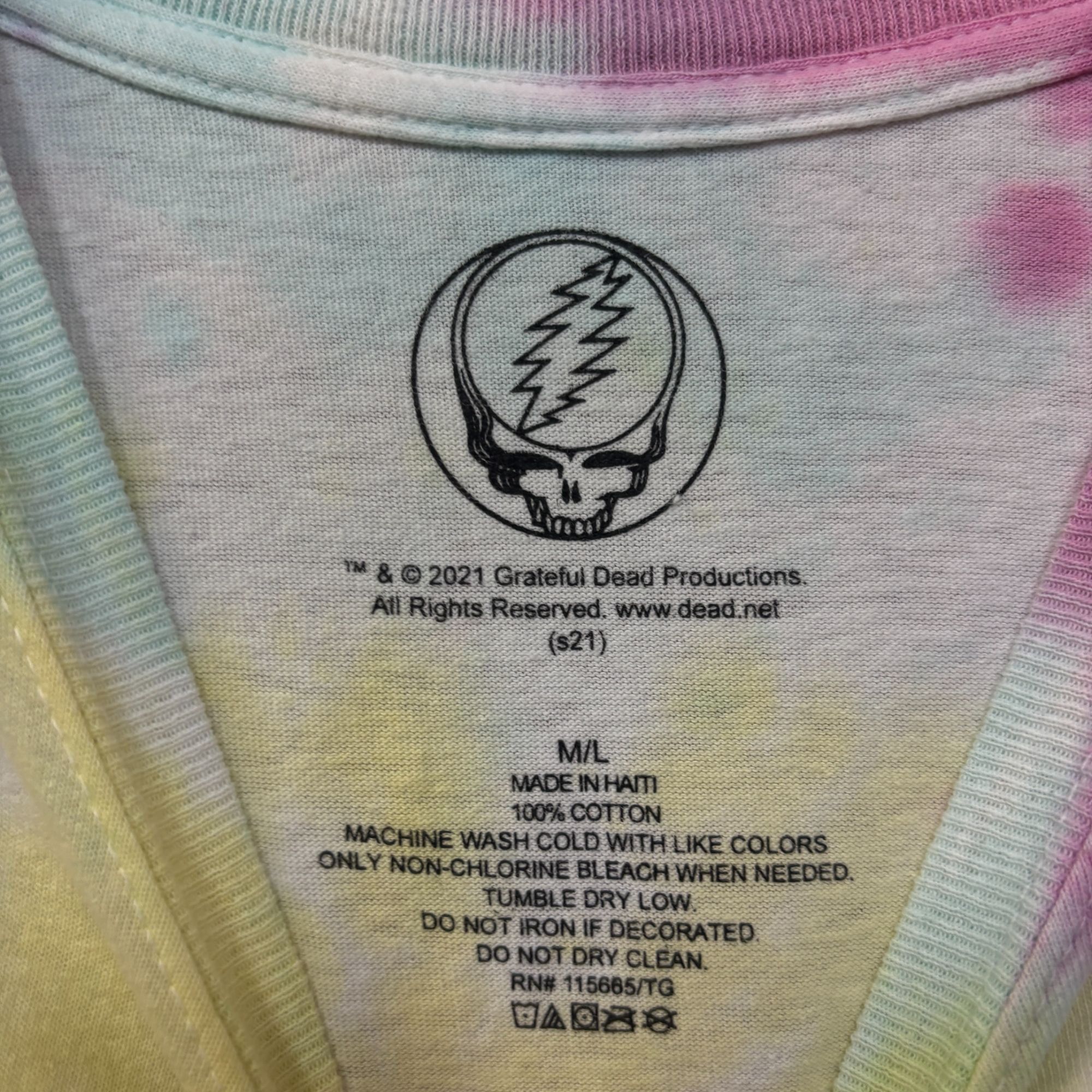 Band Tees × Grateful Dead Grateful Dead Dancing Bears Tiedye Tshirt M/L Size US L / EU 52-54 / 3 - 4 Thumbnail