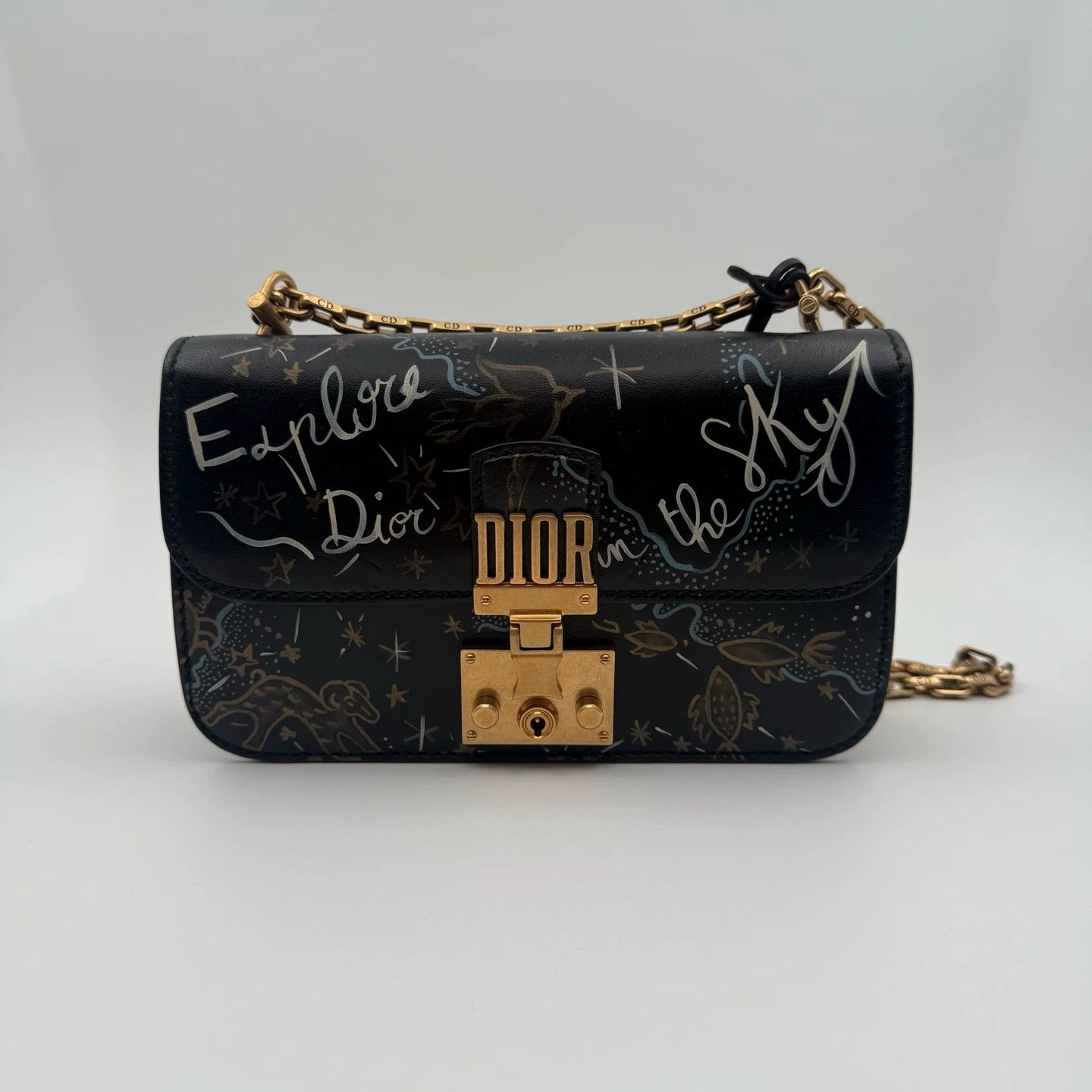 Dior Dior Limited Graffiti Vintage Chain Crossbody Bag Size ONE SIZE - 1 Thumbnail
