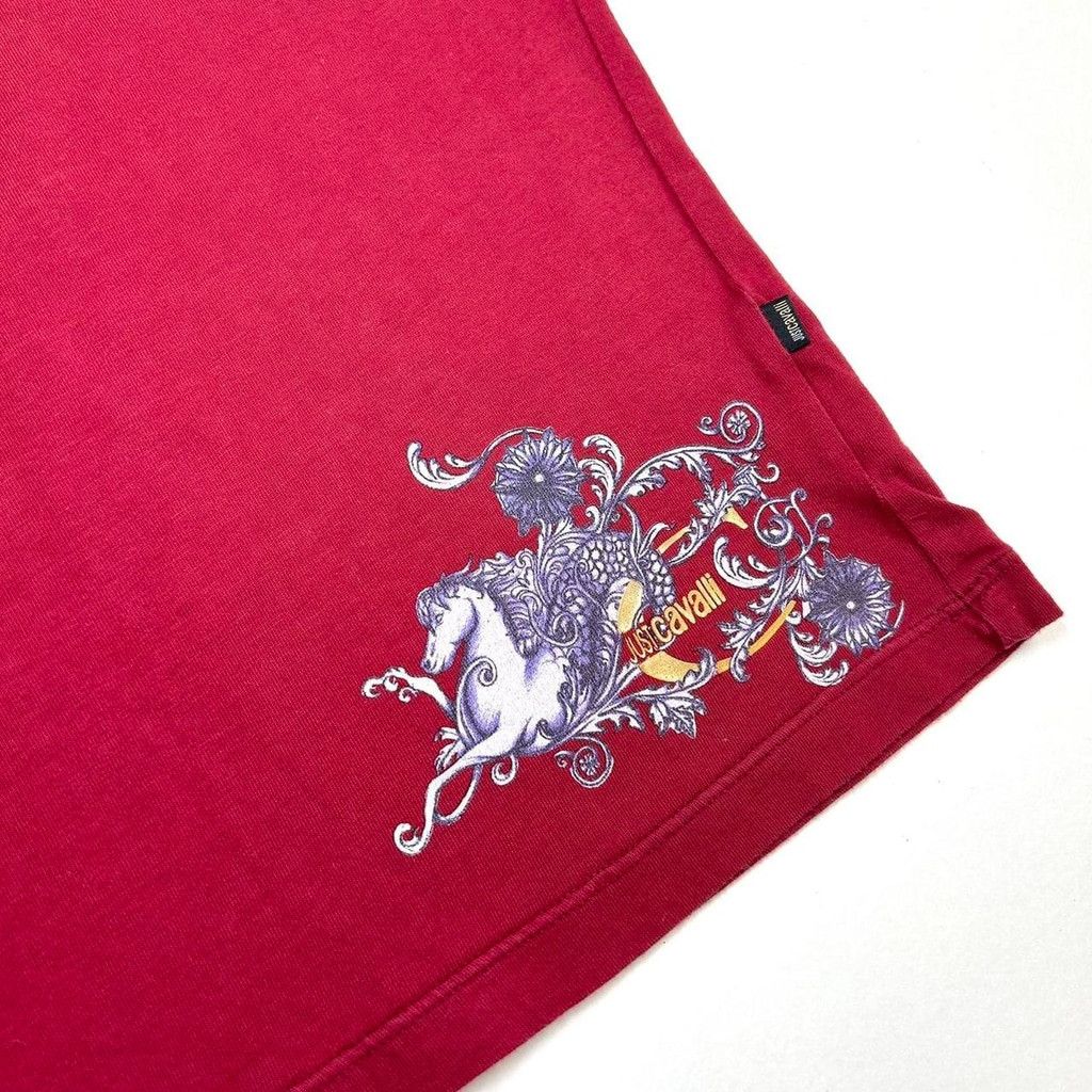 Just Cavalli y2k Cavalli red racerback tank top with horse print Size L / US 10 / IT 46 - 7 Thumbnail