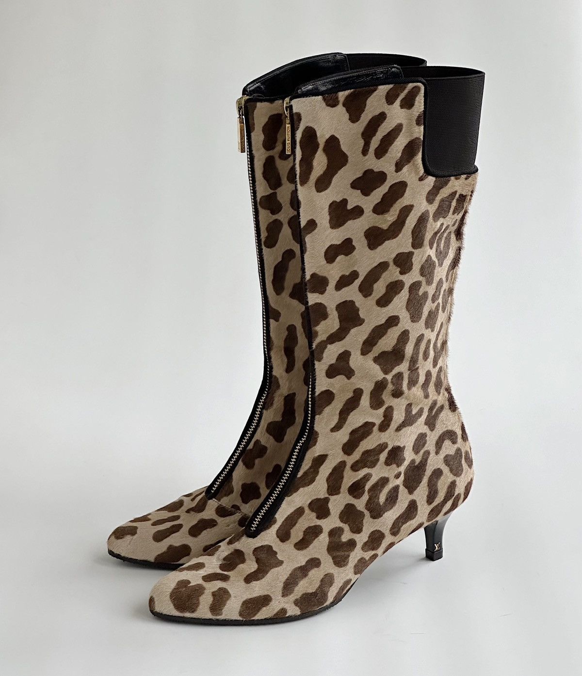 Louis Vuitton × Vintage *sz36.5* LOUIS VUITTON 2003 Leopard Zip Boots y2k archive Size US 6.5 / IT 36.5 - 4 Thumbnail