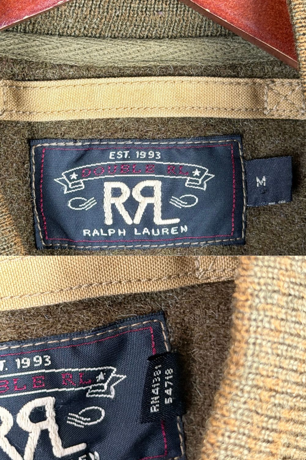 RRL Ralph Lauren RRL Wool Lined Canvas Work Jacket Khaki (00s Era) Size US M / EU 48-50 / 2 - 8 Thumbnail