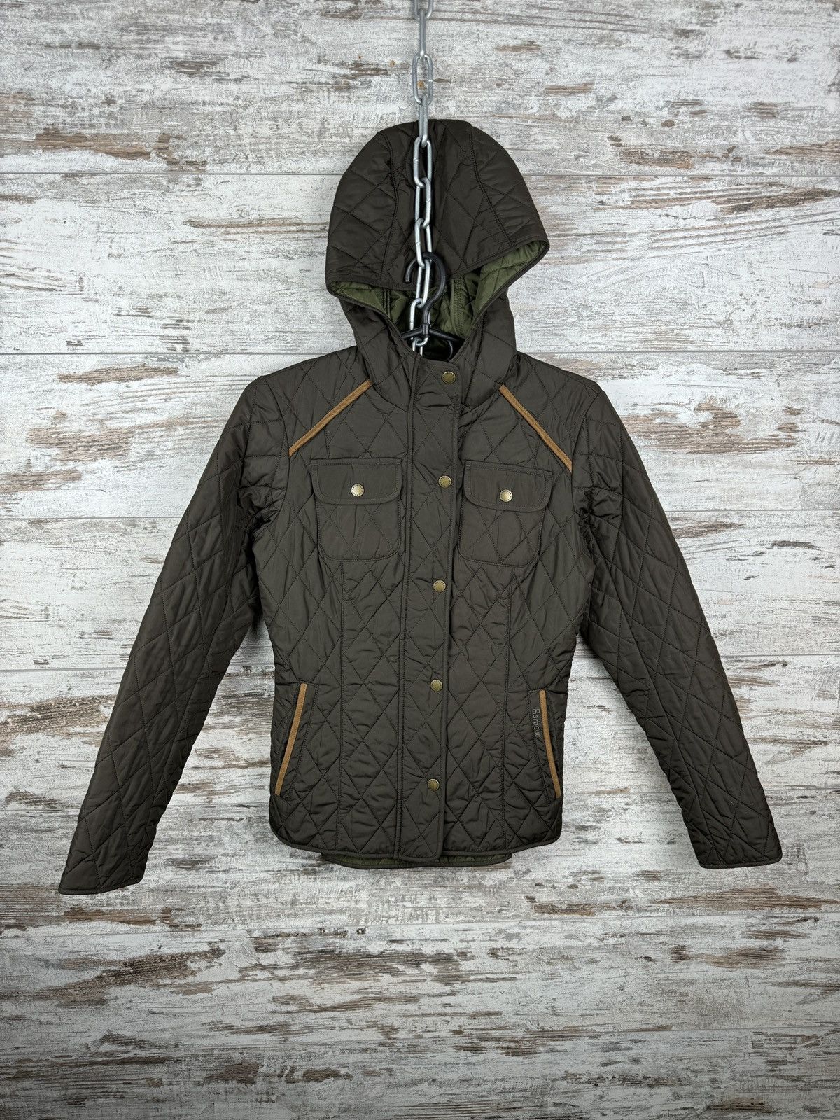 Barbour Women’s Barbour Draycott Jacket quilted brown size UK 8 Size S / US 4 / IT 40 - 2 Thumbnail
