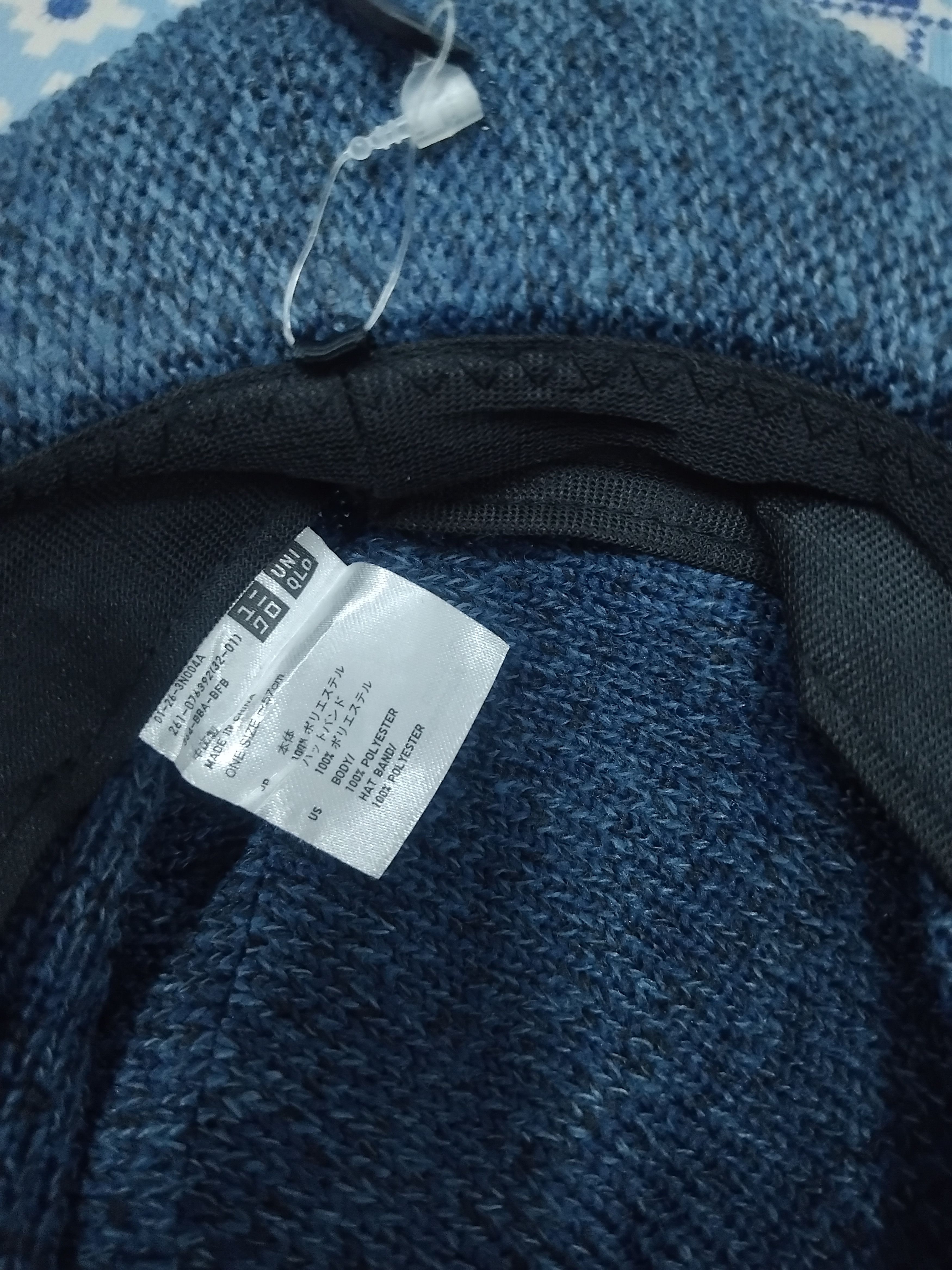 Japanese Brand 💥Uniqlo Blue colour fedora hat Size 38 - 2 Thumbnail