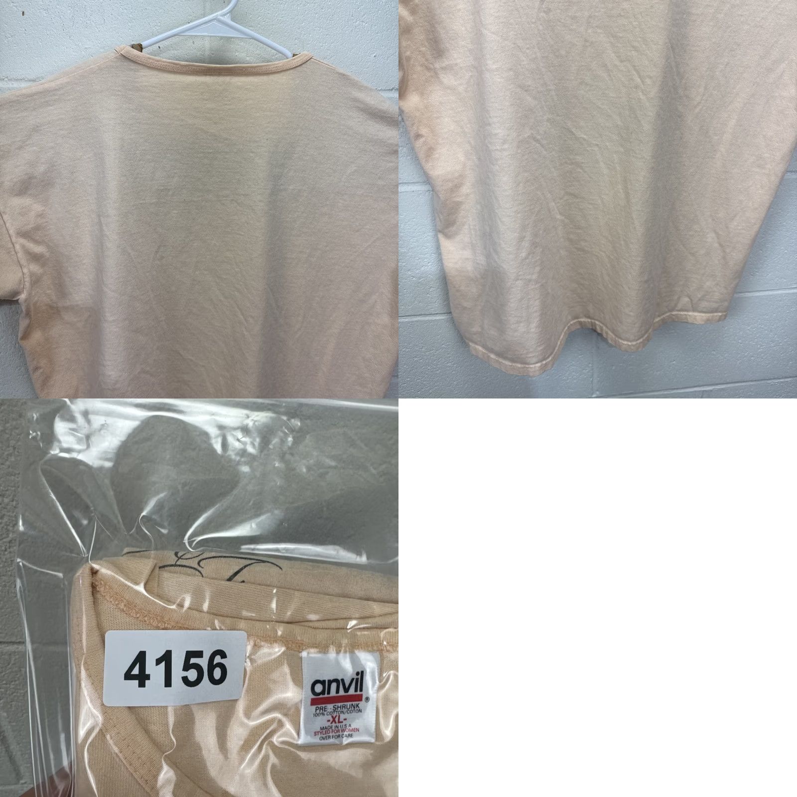 Anvil VINTAGE Kathleen Francour T Shirt Art Tee Women's XL Kitten Girl Peach Cat Flower Graphic Print Anvil Daisy Size XL / US 12-14 / IT 48-50 - 10 Thumbnail