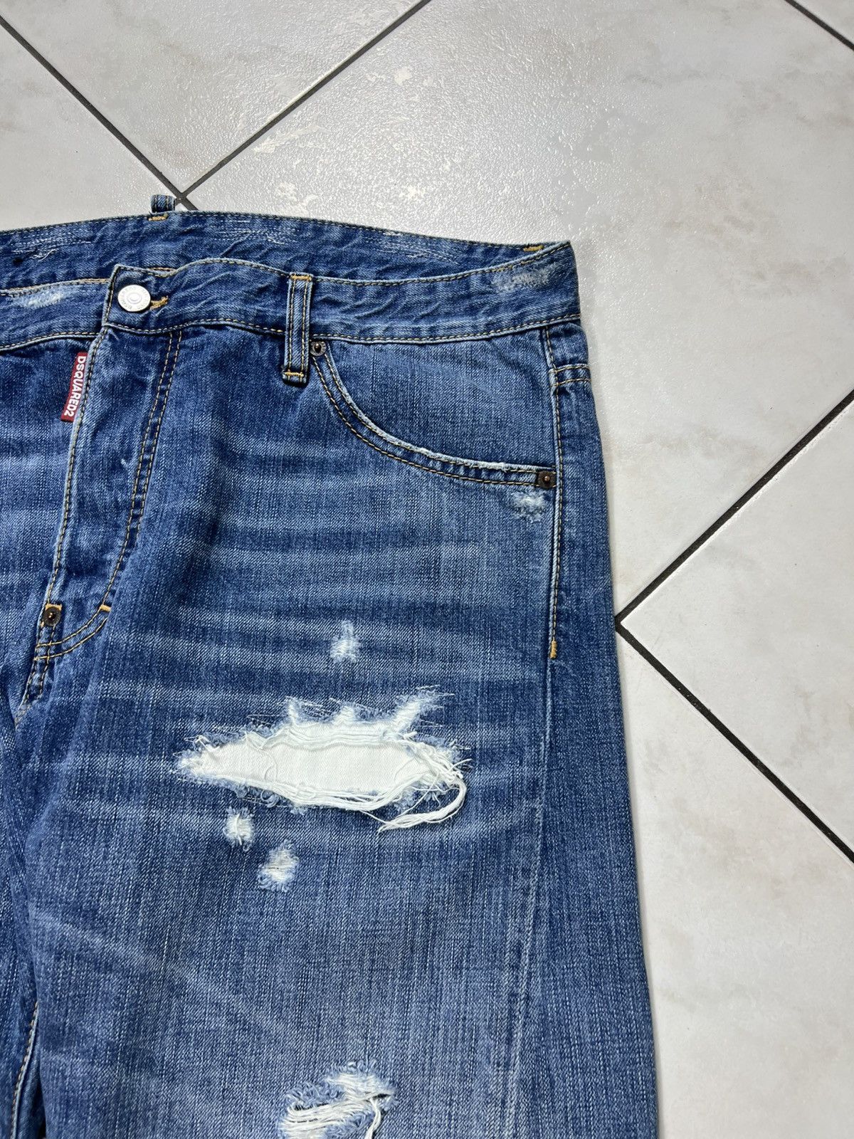 Dsquared2 Dsquared2 rider jeans ripped distressed denim pants washed Size US 36 / EU 52 - 6 Thumbnail