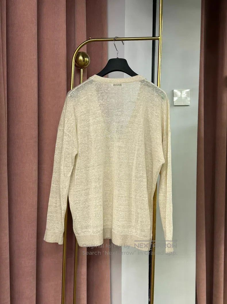 Brunello Cucinelli Brunello Cucinelli Lightweight Knit Top Size S / US 4 / IT 40 - 4 Thumbnail