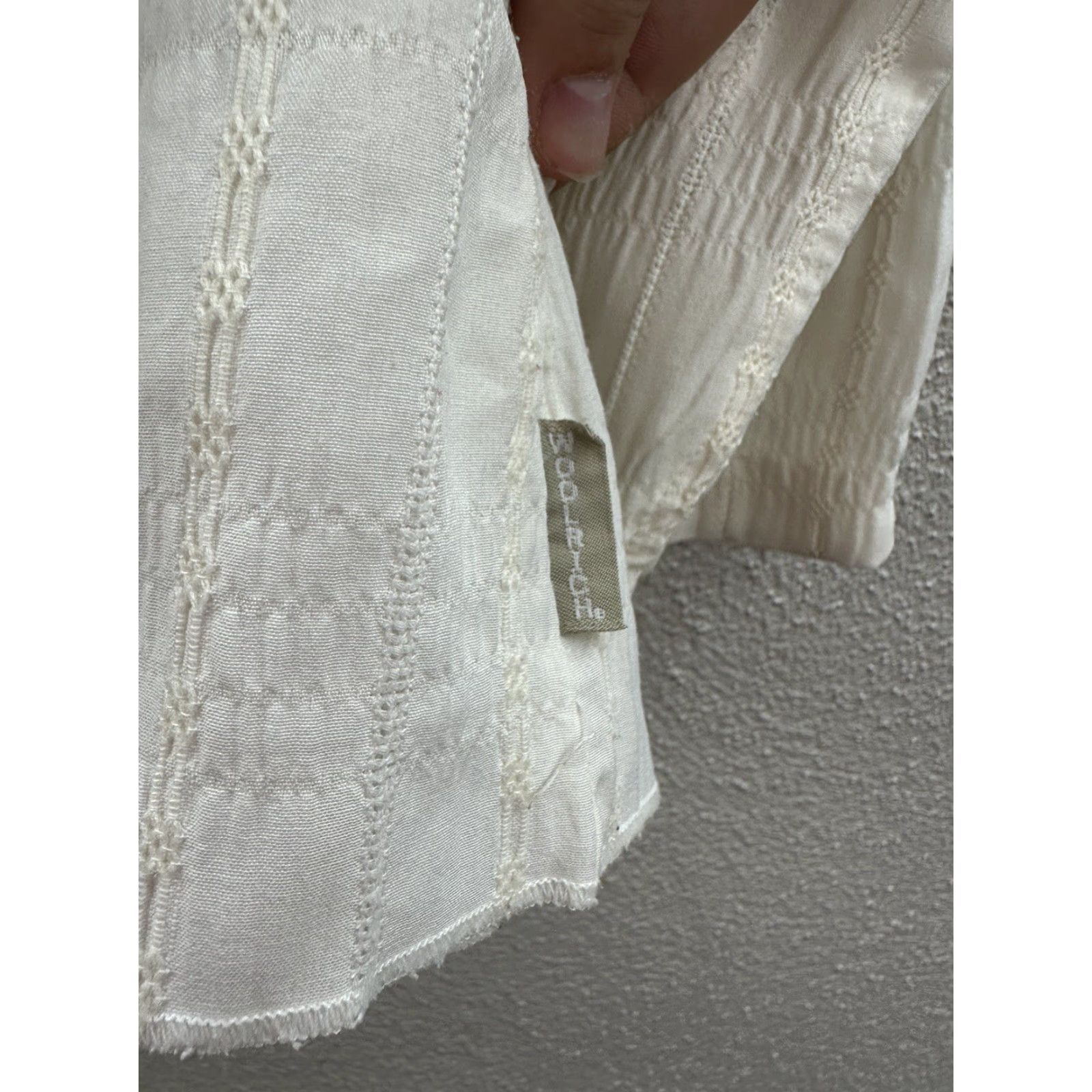 Vintage Woolrich Shirt Womens Ivory Floral Long Sleeve Button Up Collared Size M Size M / US 6-8 / IT 42-44 - 5 Thumbnail