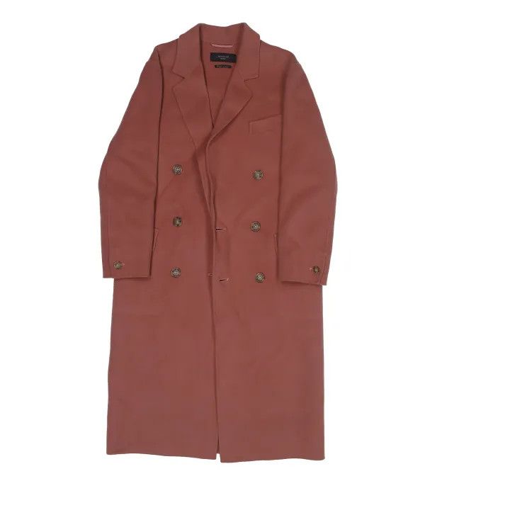 Max Mara Pink Double-Breasted Wool Coat 0079