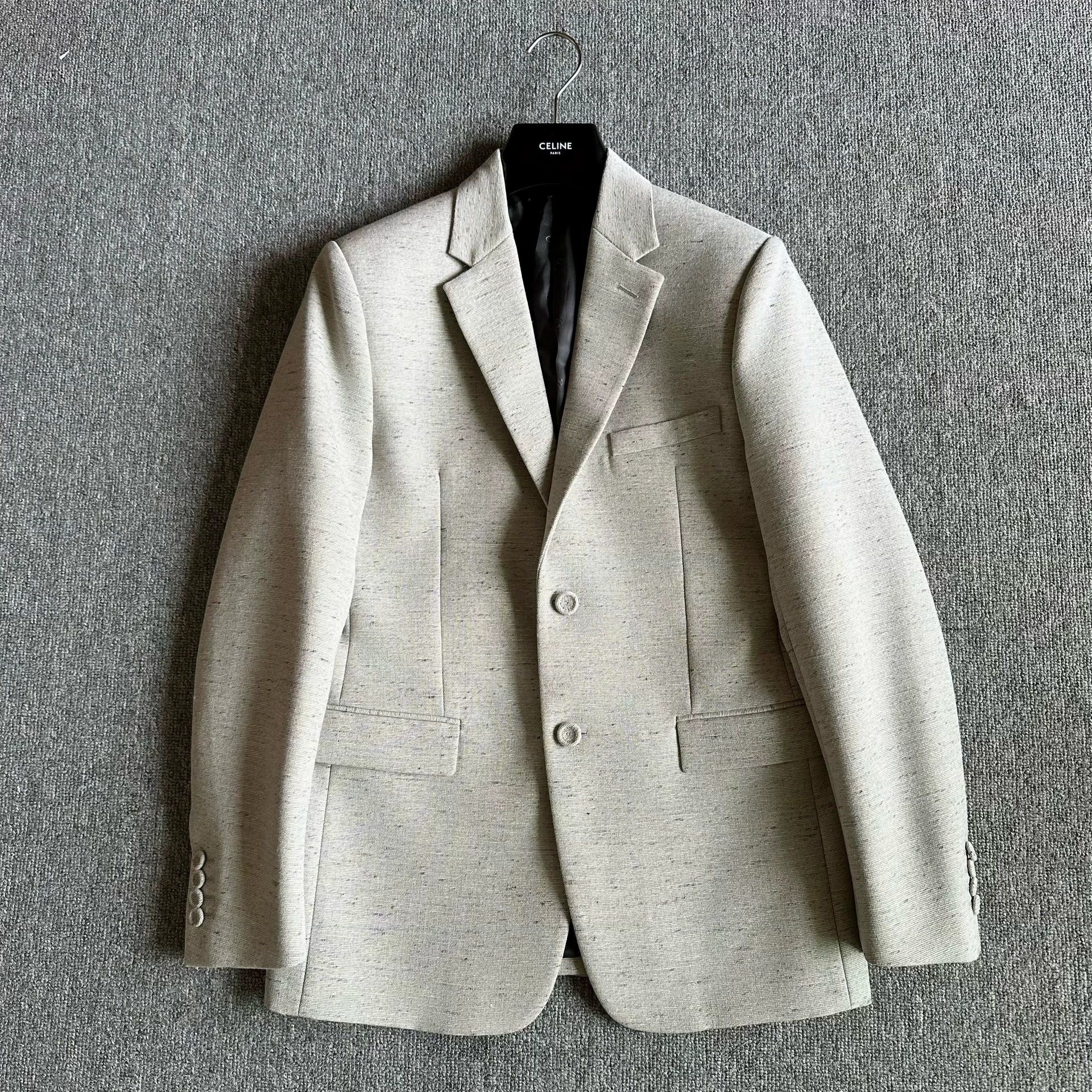 Dior dior gray wool suit with snowflake texture Size US M / EU 48-50 / 2 - 1 Thumbnail