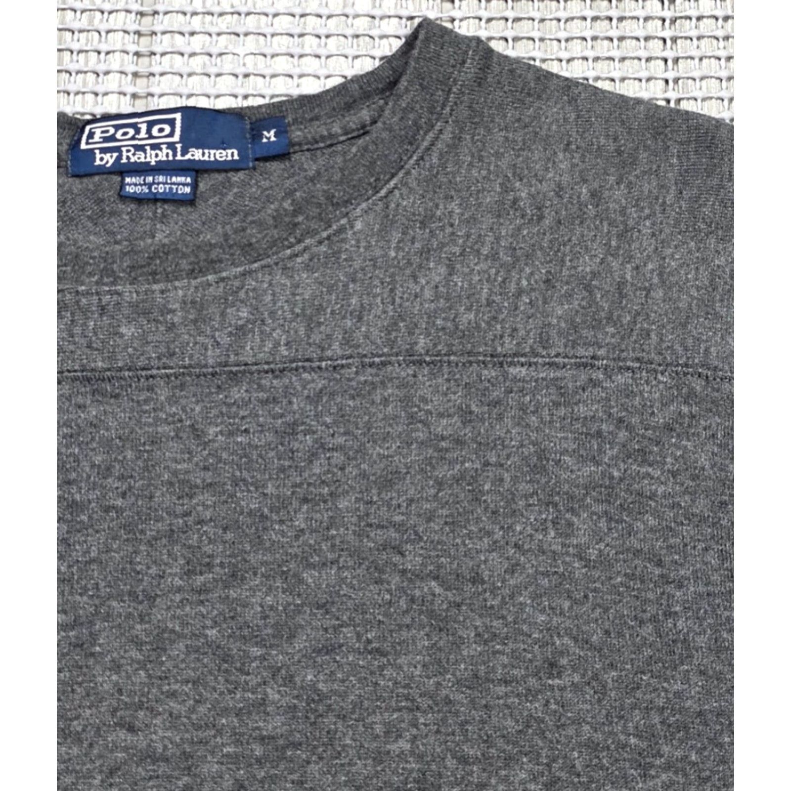 Polo Ralph Lauren VINTAGE Polo Ralph Lauren Sweater Mens M Gray Long Sleeve Crew Neck Preppy Cotton Knit Pullover Embroidered Logo Classic Size US M / EU 48-50 / 2 - 4 Thumbnail