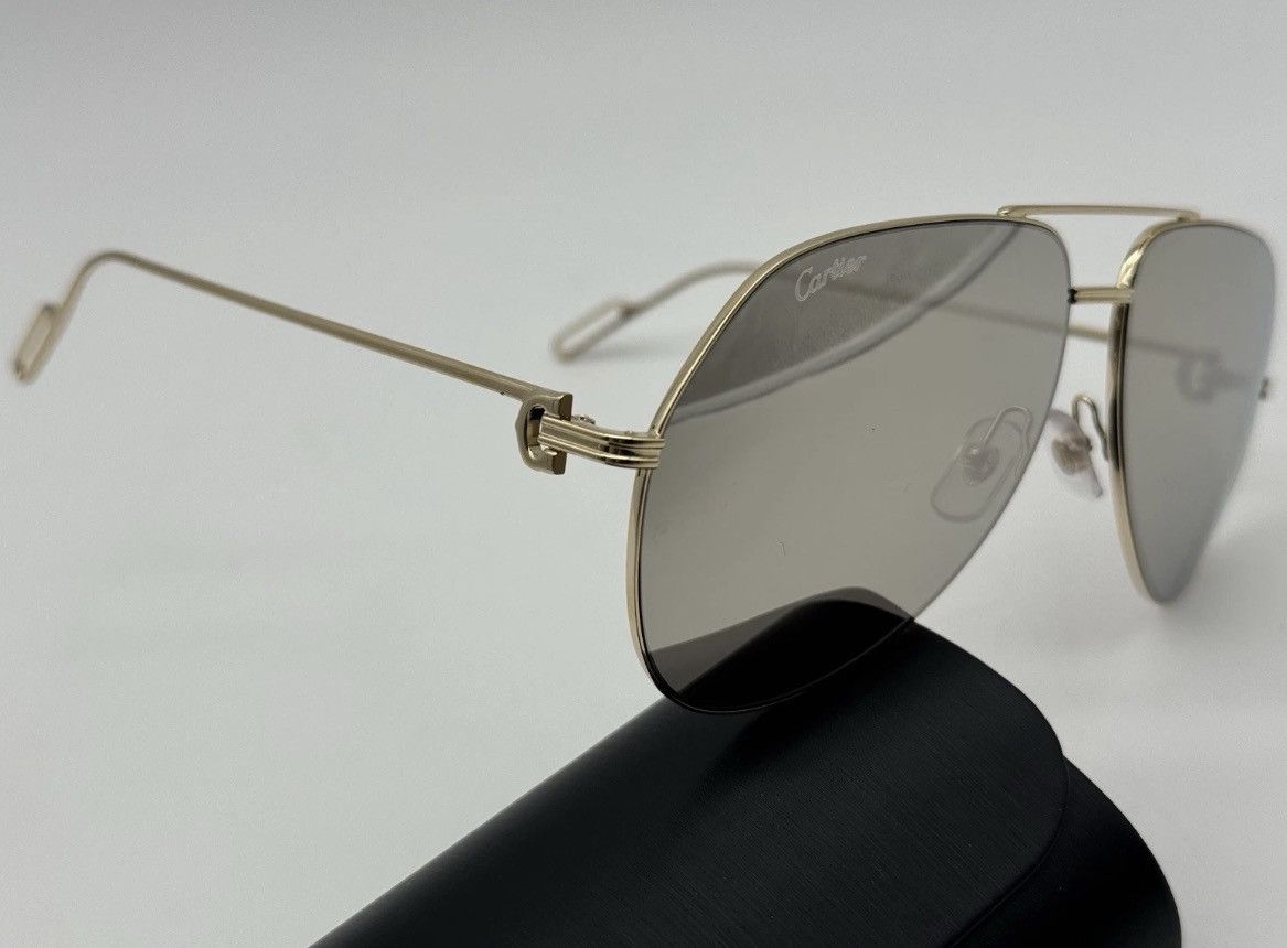 Cartier Aviator 62mm GOLD Mirror Sunglasses CT0110S Vendome Size ONE SIZE - 5 Thumbnail