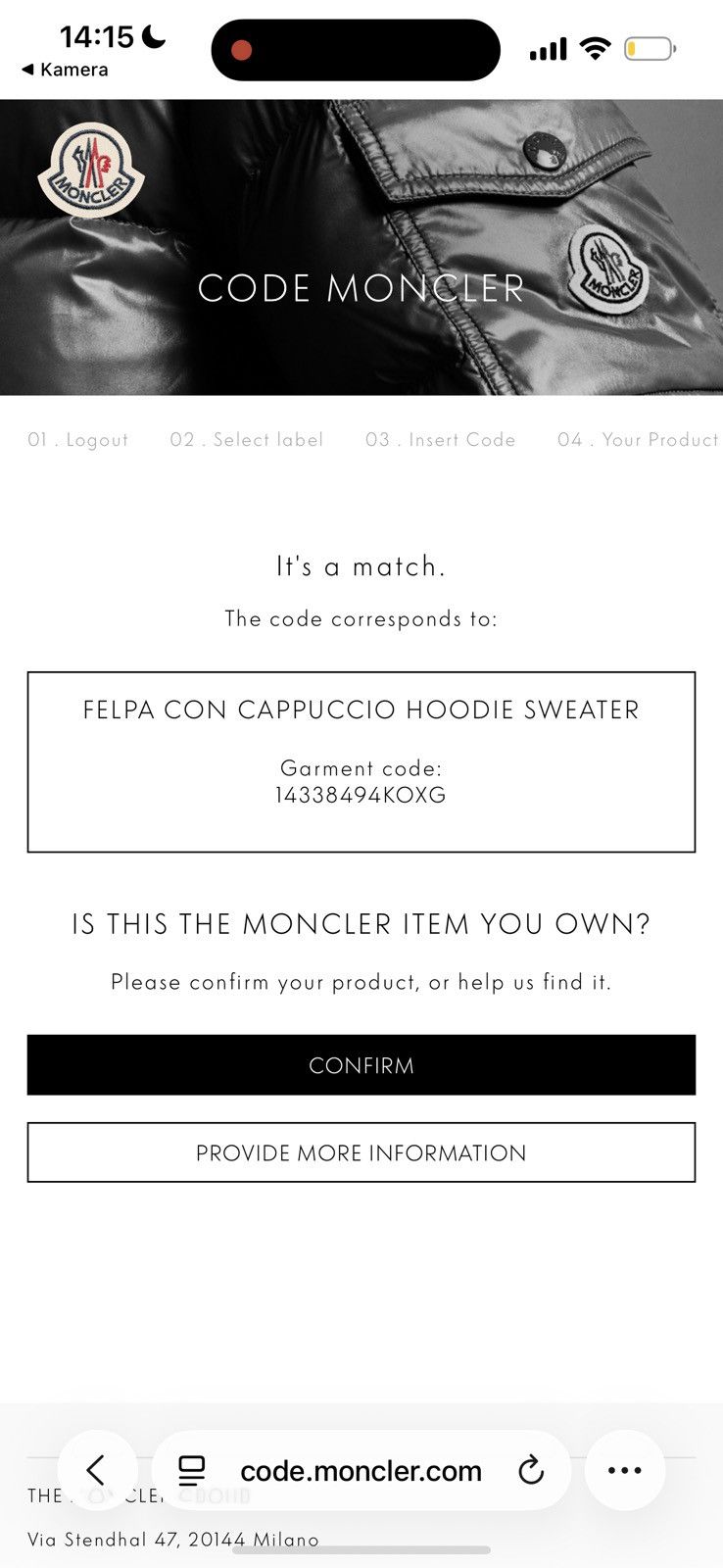 Moncler FELPA CON CAPPUCCIO HOODIE SWEATER Size US XXL / EU 58 / 5 - 11 Thumbnail