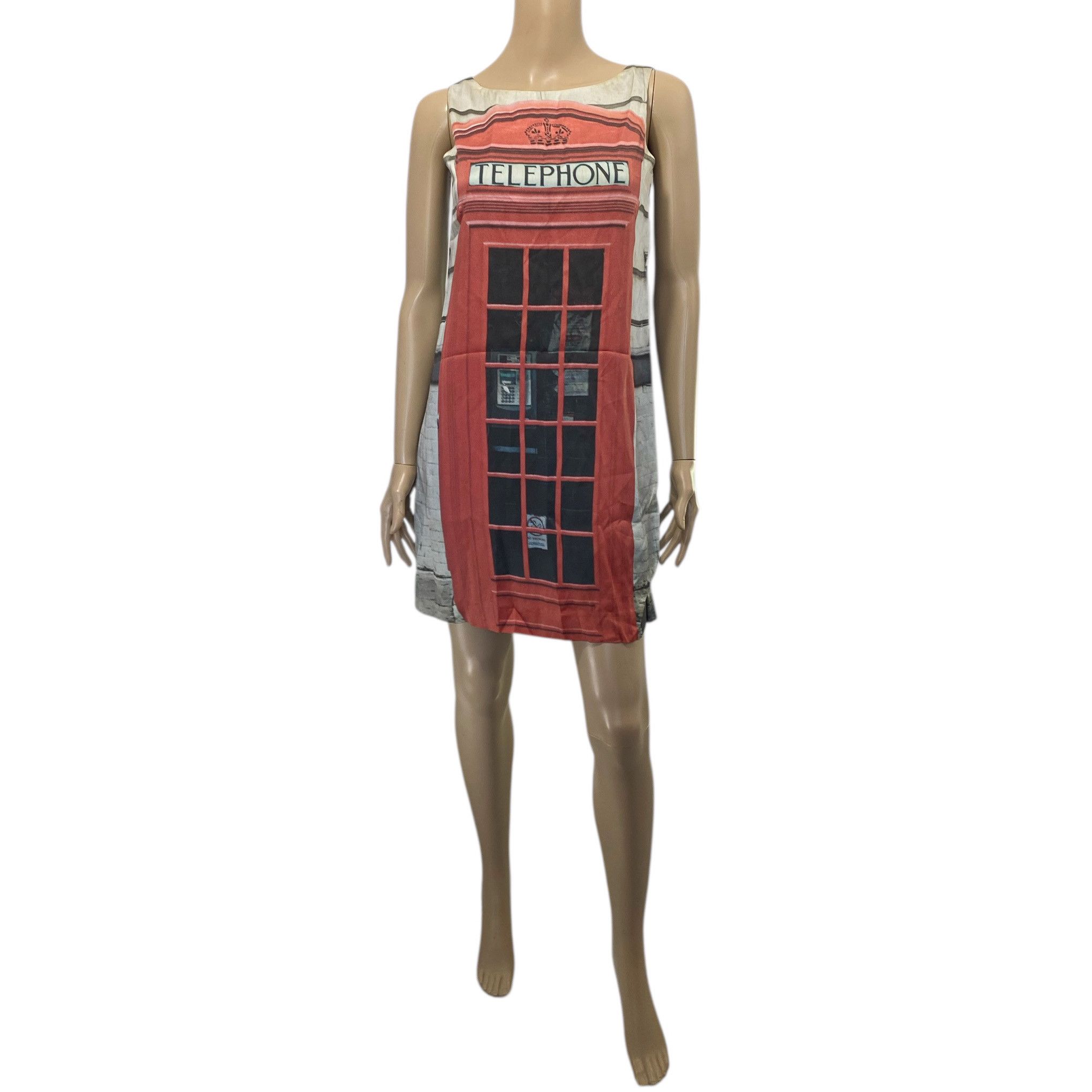 Moschino Cheap and Chic Vintage London Telephone Booth Shift Dess Size S / US 4 / IT 40 - 2 Thumbnail