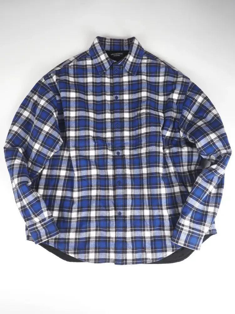 Other Sz FR38 Balenciaga 17AW Padded Flannel Shirt-2507 Size US L / EU 52-54 / 3 - 7 Thumbnail