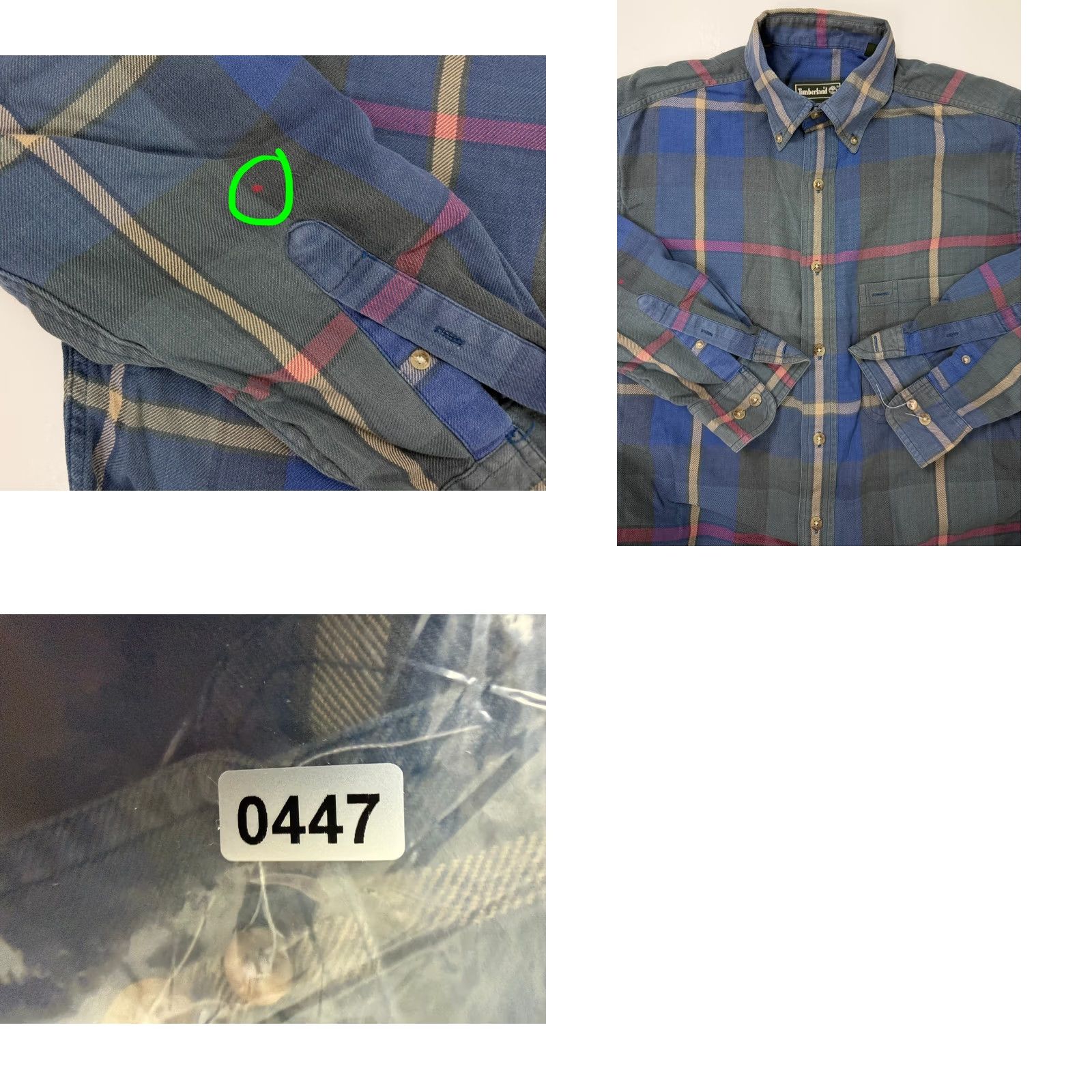 Timberland VINTAGE Timberland Shirt Men M Blue Plaid 90s Flannel Midweight Cotton Button-Up Size US M / EU 48-50 / 2 - 11 Thumbnail