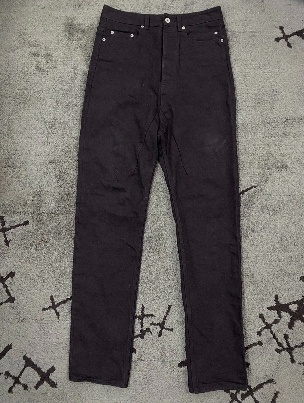 Rick Owens Rick Owens Black tannin straight jeans Size US 30 / EU 46 - 1 Thumbnail