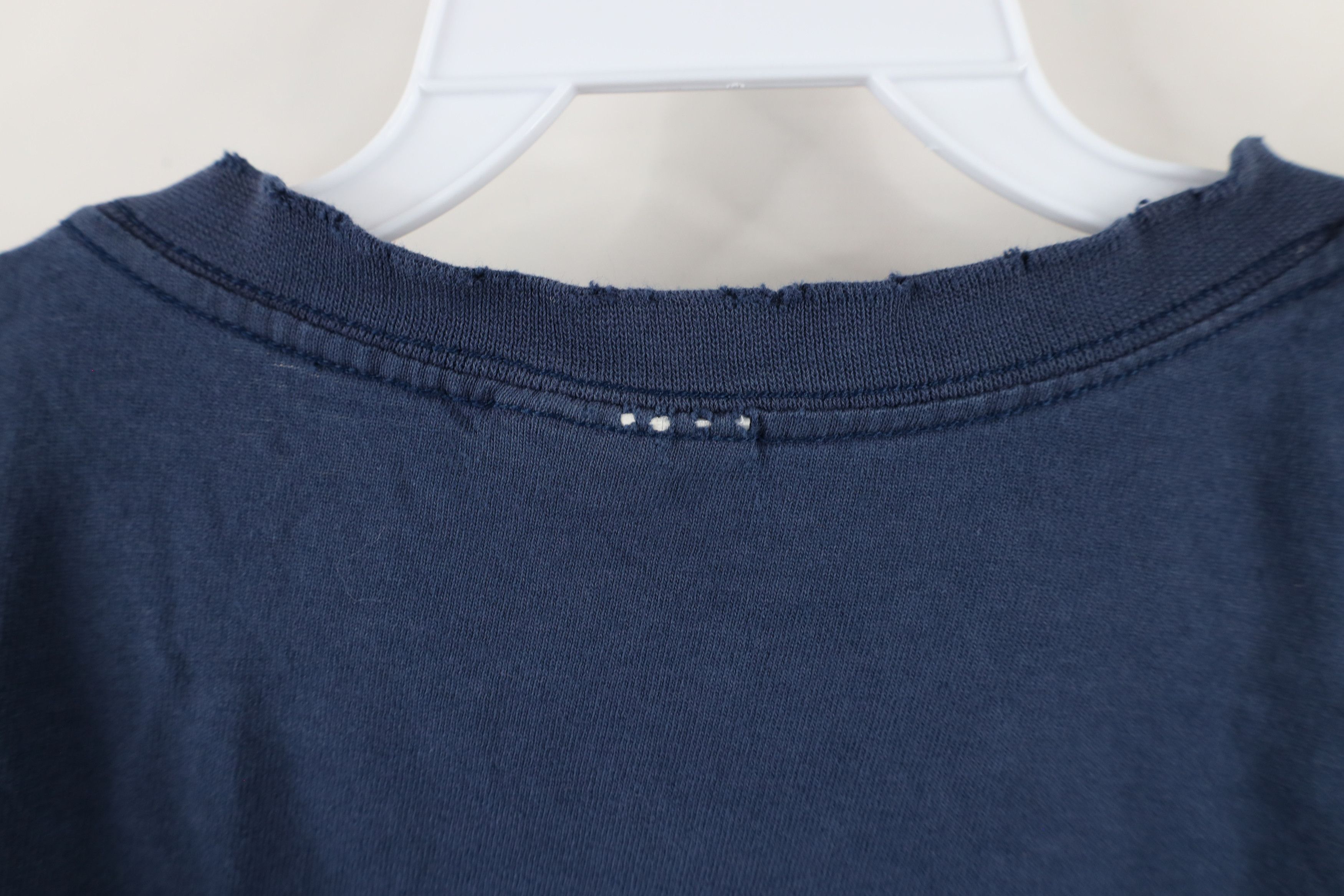 Nike × Vintage Vintage 90s Y2K Nike Travis Scott Mini Swoosh T-Shirt Blue Size US XXL / EU 58 / 5 - 13 Thumbnail