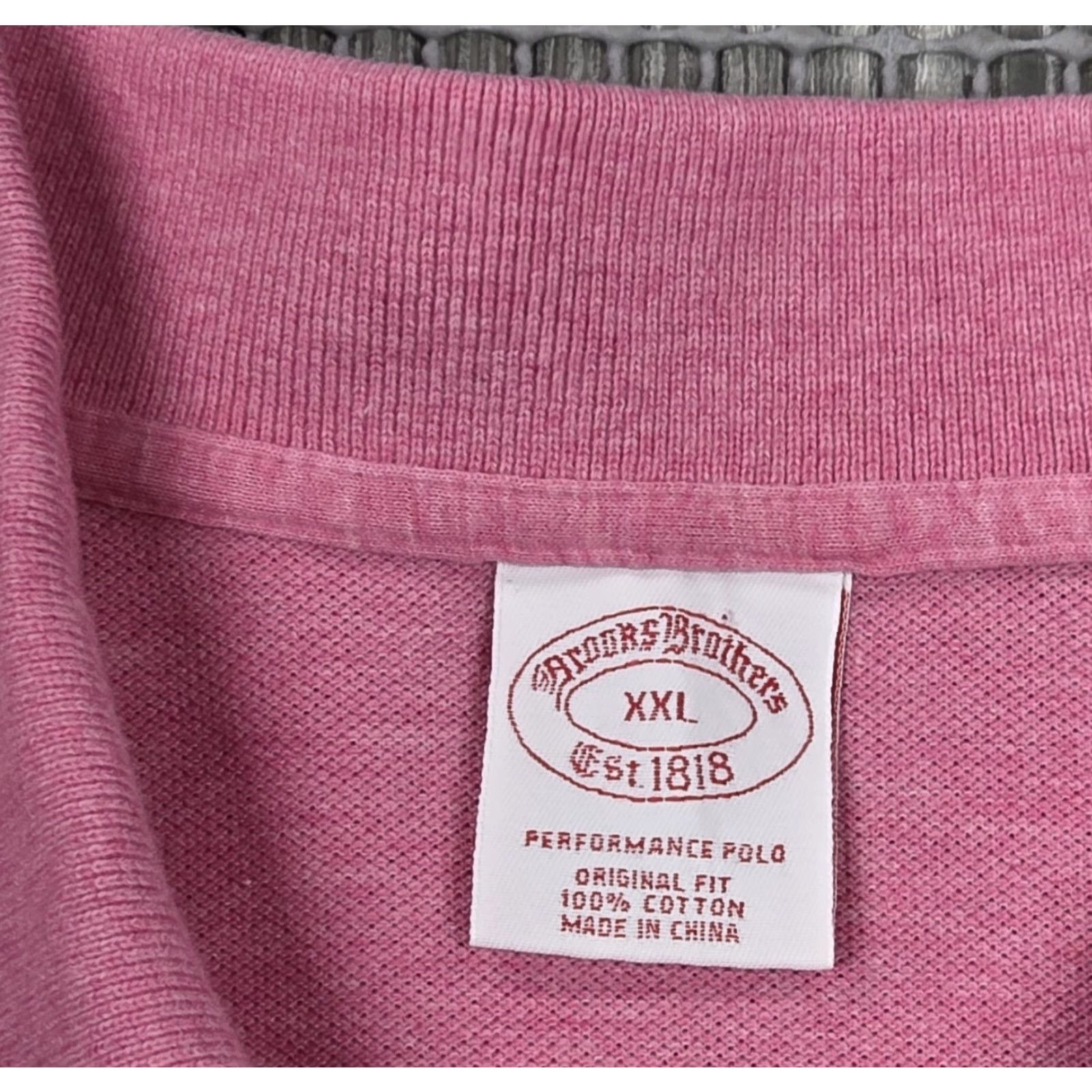 Brooks Brothers Brooks Brothers Polo Mens 2XL Short Sleeve Pink Performance Stretch Cotton Size US XXL / EU 58 / 5 - 7 Thumbnail