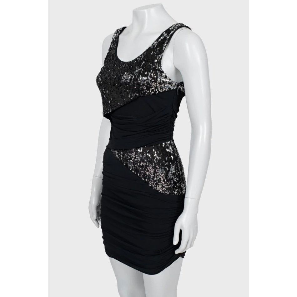 Roberto Cavalli Roberto Cavalli Black Sequin Fitted Dress - IT38 / Small Size XS / US 0-2 / IT 36-38 - 2 Thumbnail