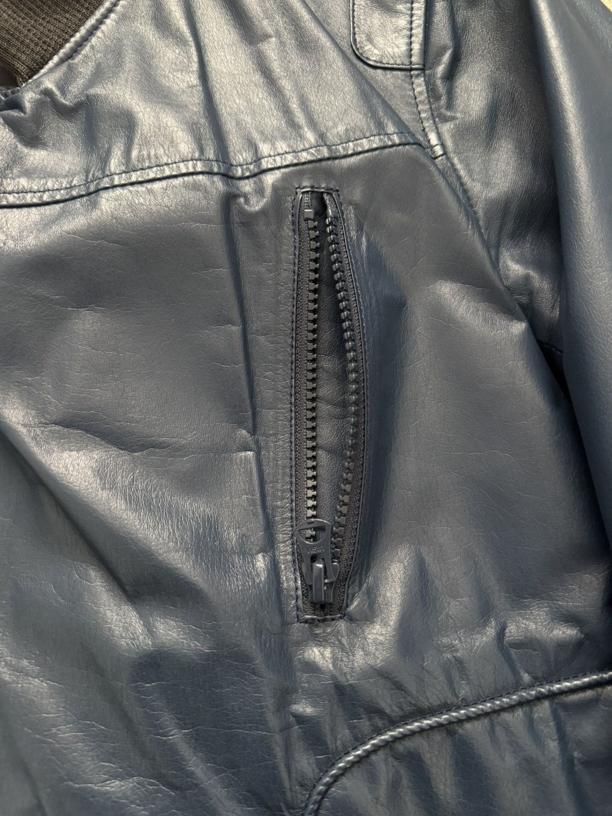 Undercover SS11 Undercover "Underman" Blue Biker Zipper Leather Jacket Size US M / EU 48-50 / 2 - 5 Thumbnail
