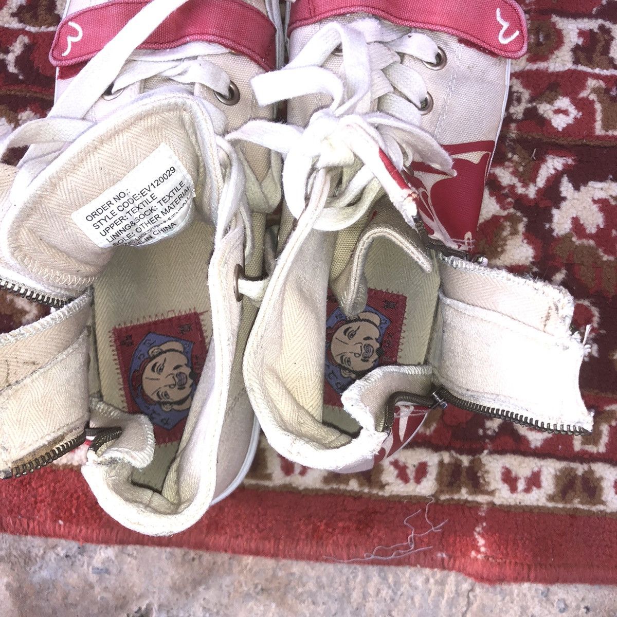 Evisu × Vintage Vintage Evisu high Top Sneakers Size US 10.5 / EU 43-44 - 11 Thumbnail